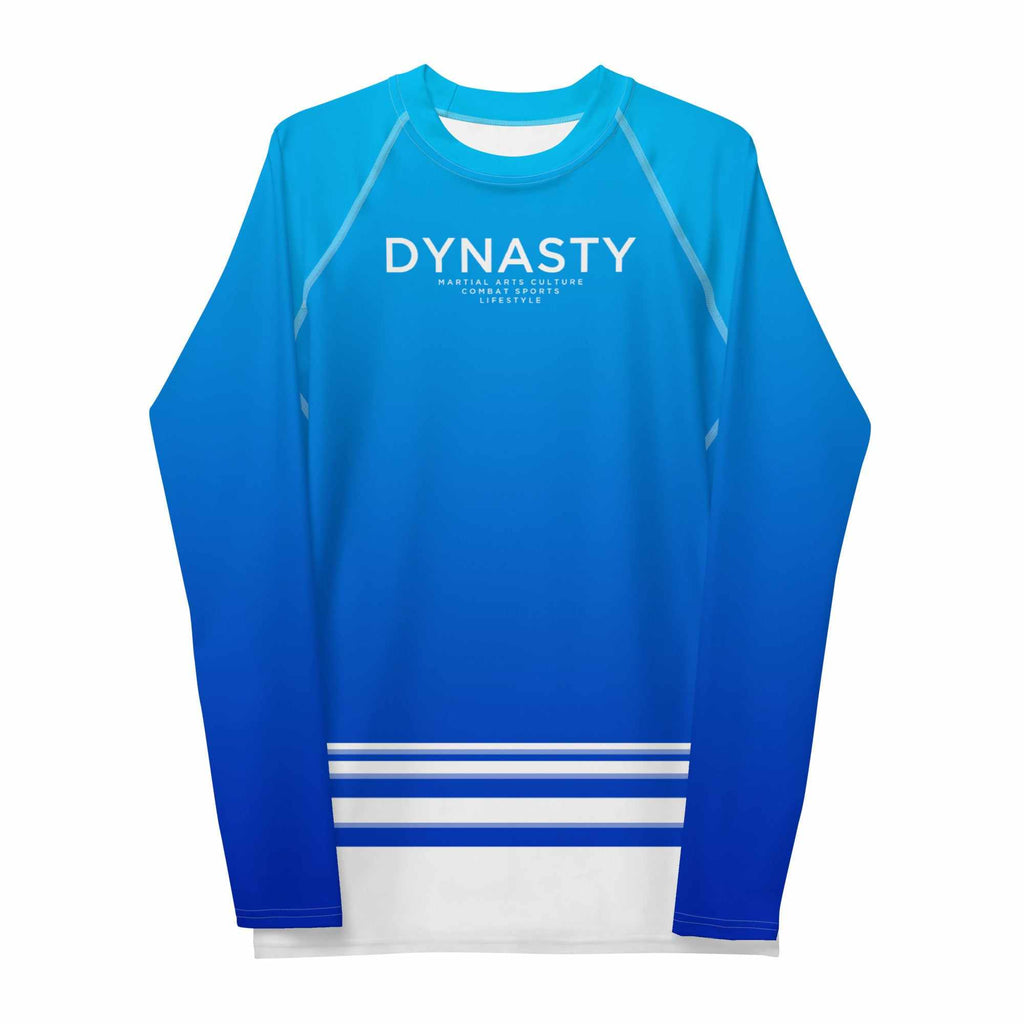 Dynasty Combat Sports IBJJF Competition Rash Guard (Blue)-Rash Guards - Dynasty Clothing MMA