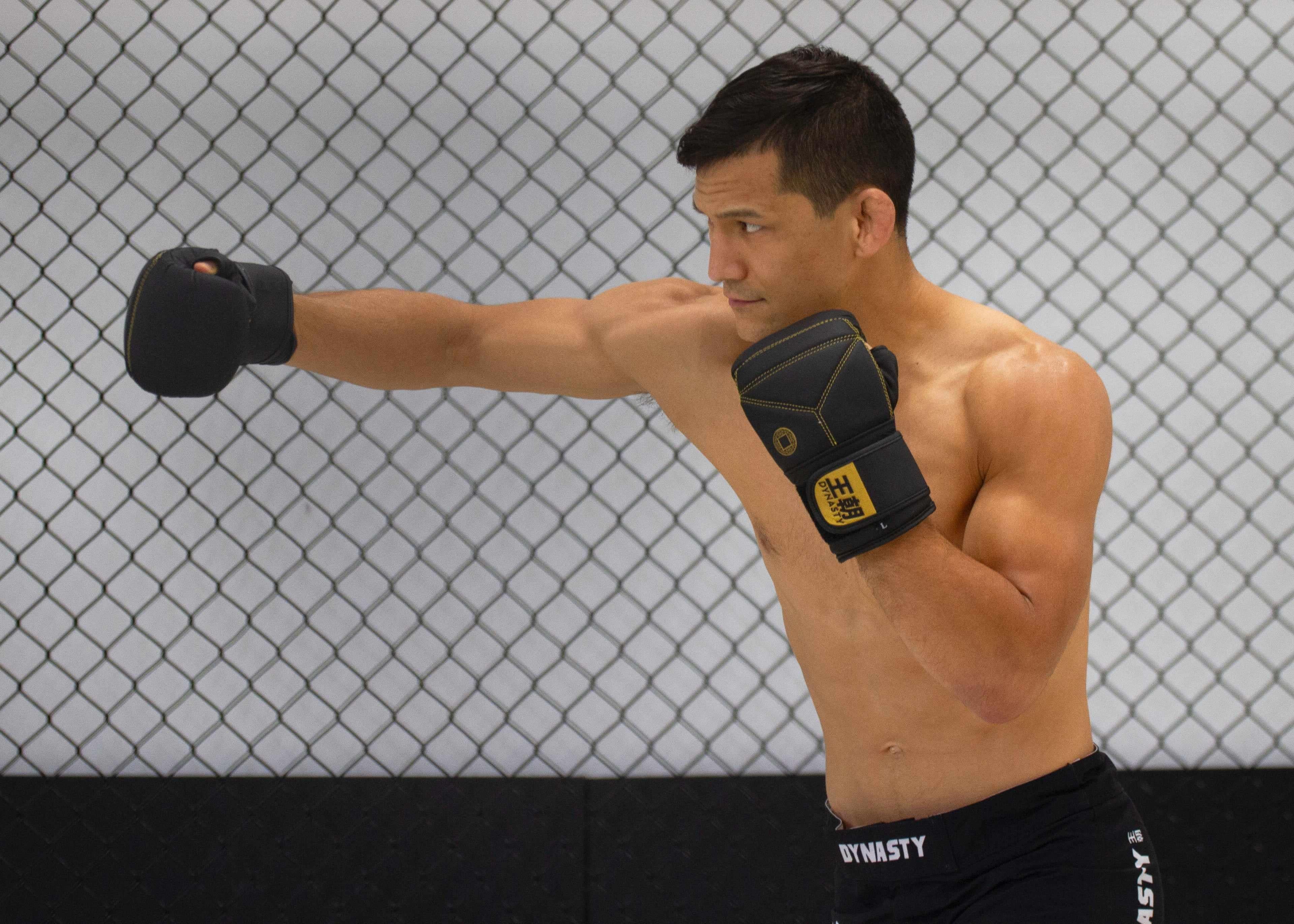 Dynasty Diamond Pro Old School Boxing Bag Gloves (Matte Black)-Boxing Gloves - Dynasty Clothing MMA