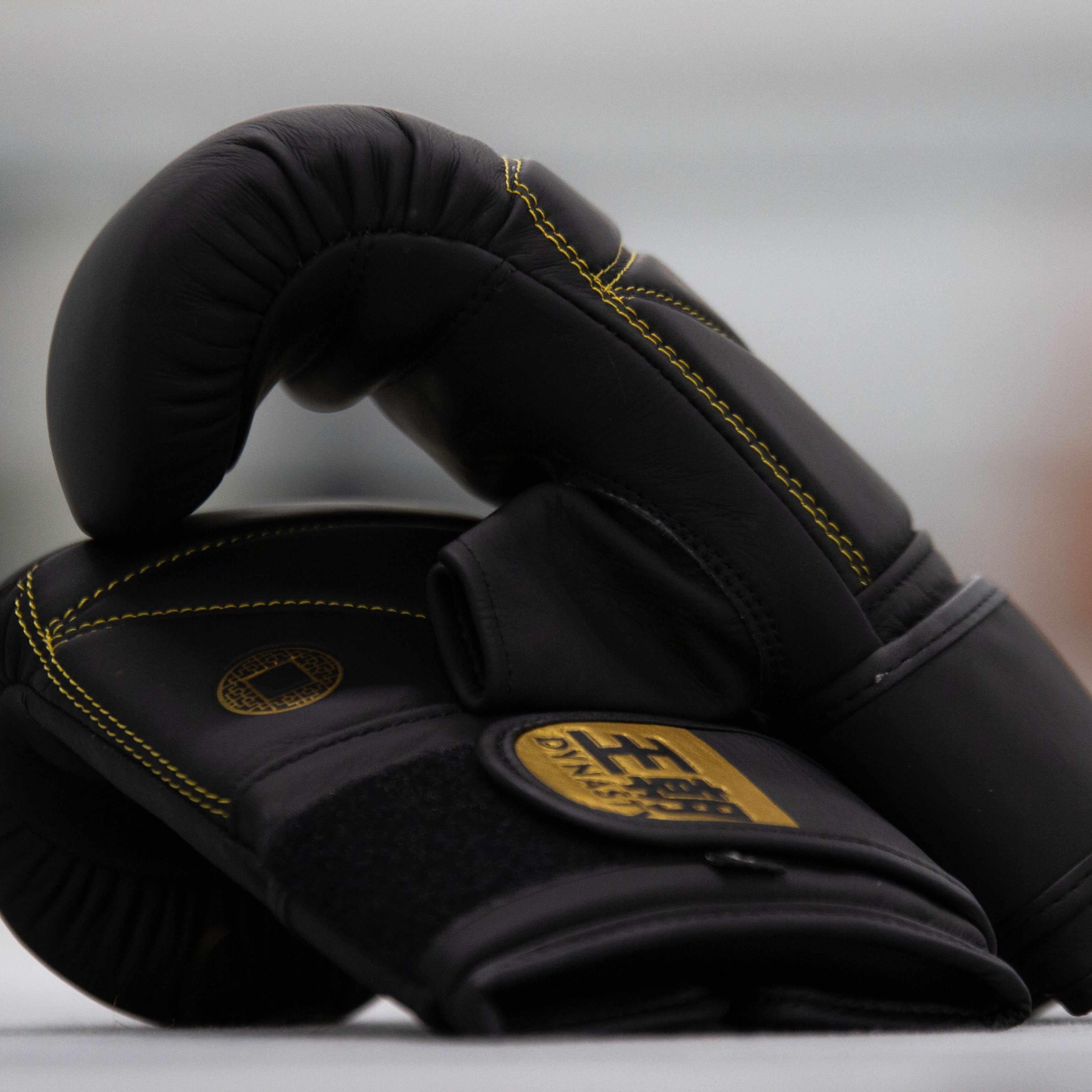 Dynasty Diamond Pro Old School Boxing Bag Gloves (Matte Black)-Boxing Gloves - Dynasty Clothing MMA