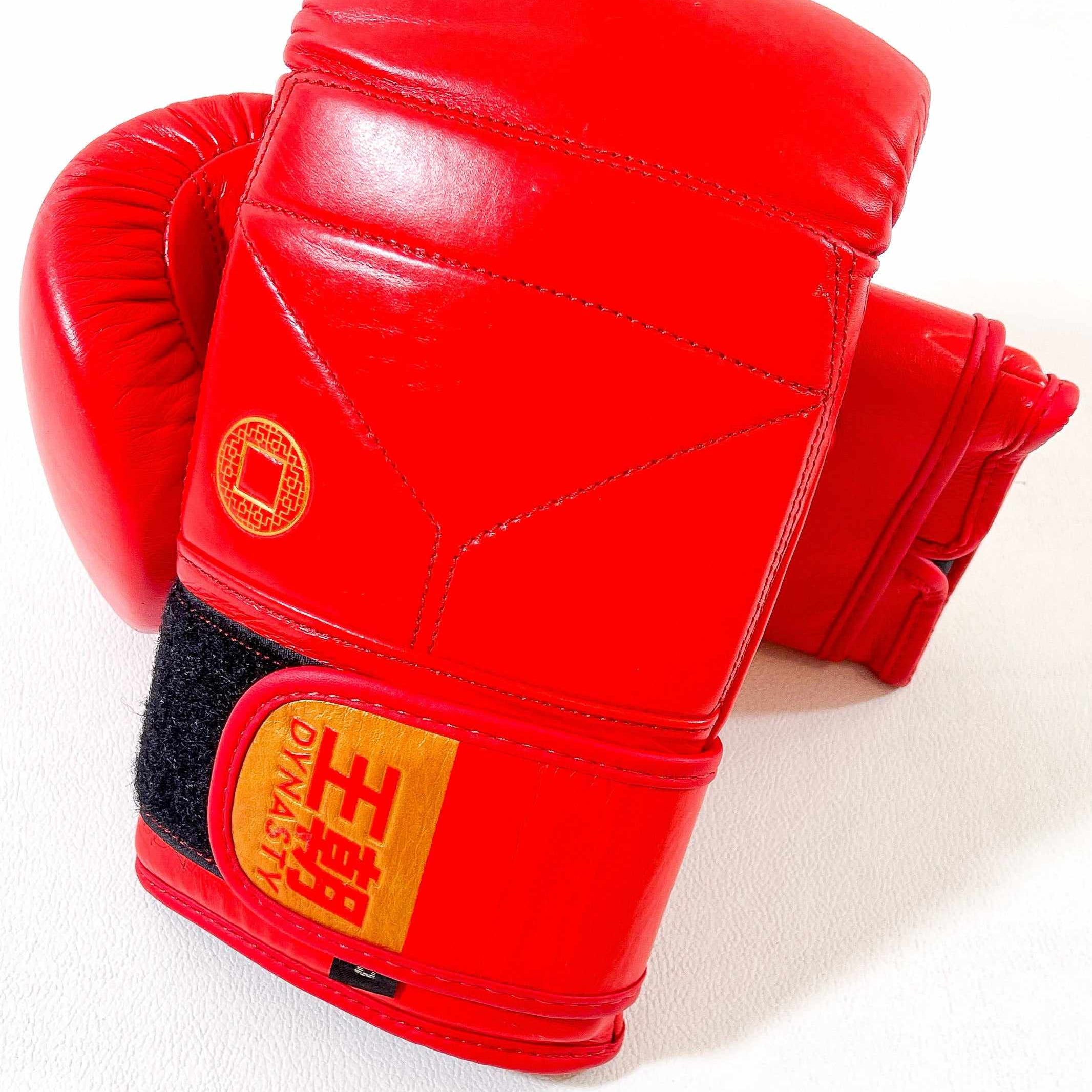 Dynasty Diamond Pro Old School Boxing Bag Gloves (Red)-Boxing Gloves - Dynasty Clothing MMA
