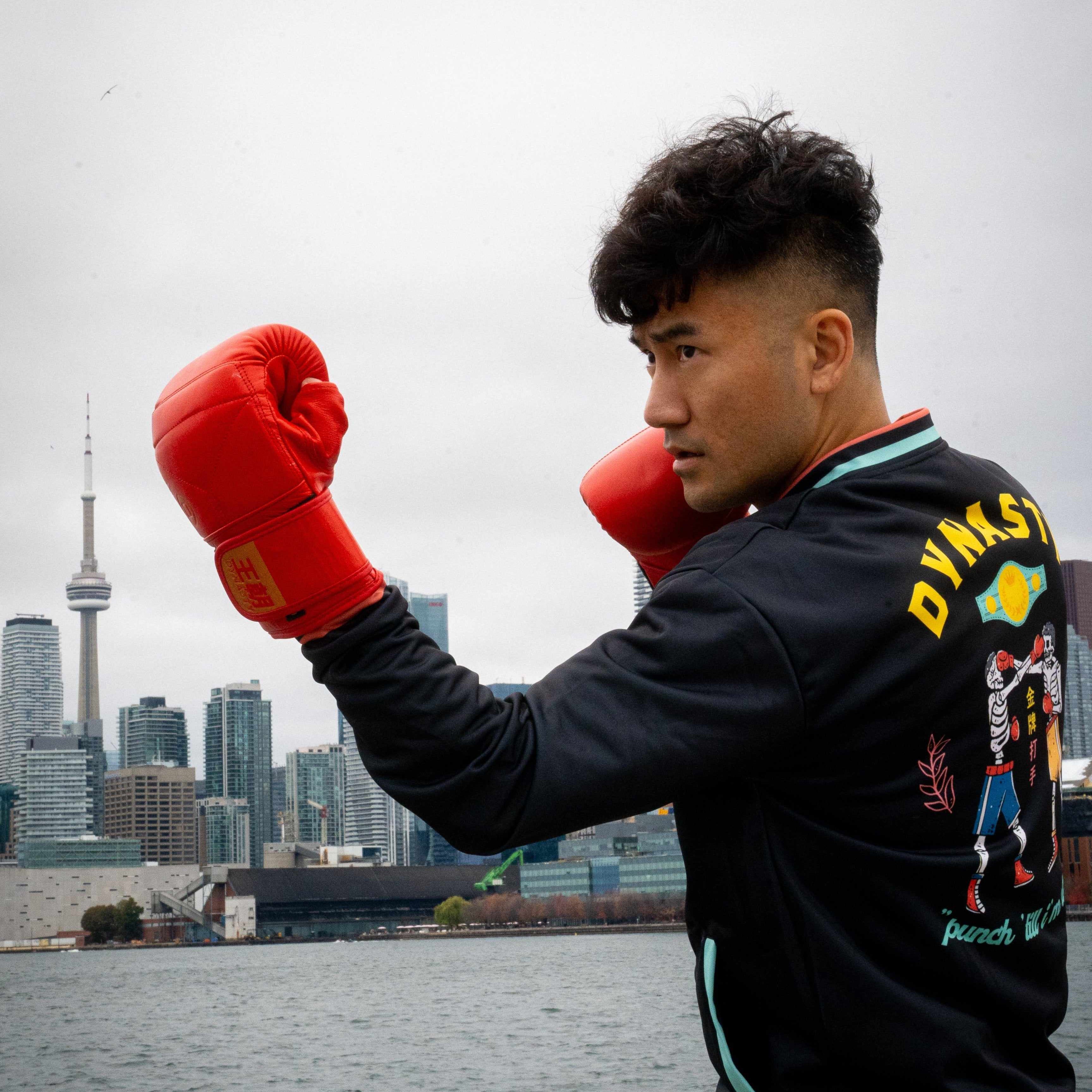 Dynasty Diamond Pro Old School Boxing Bag Gloves (Red)-Boxing Gloves - Dynasty Clothing MMA