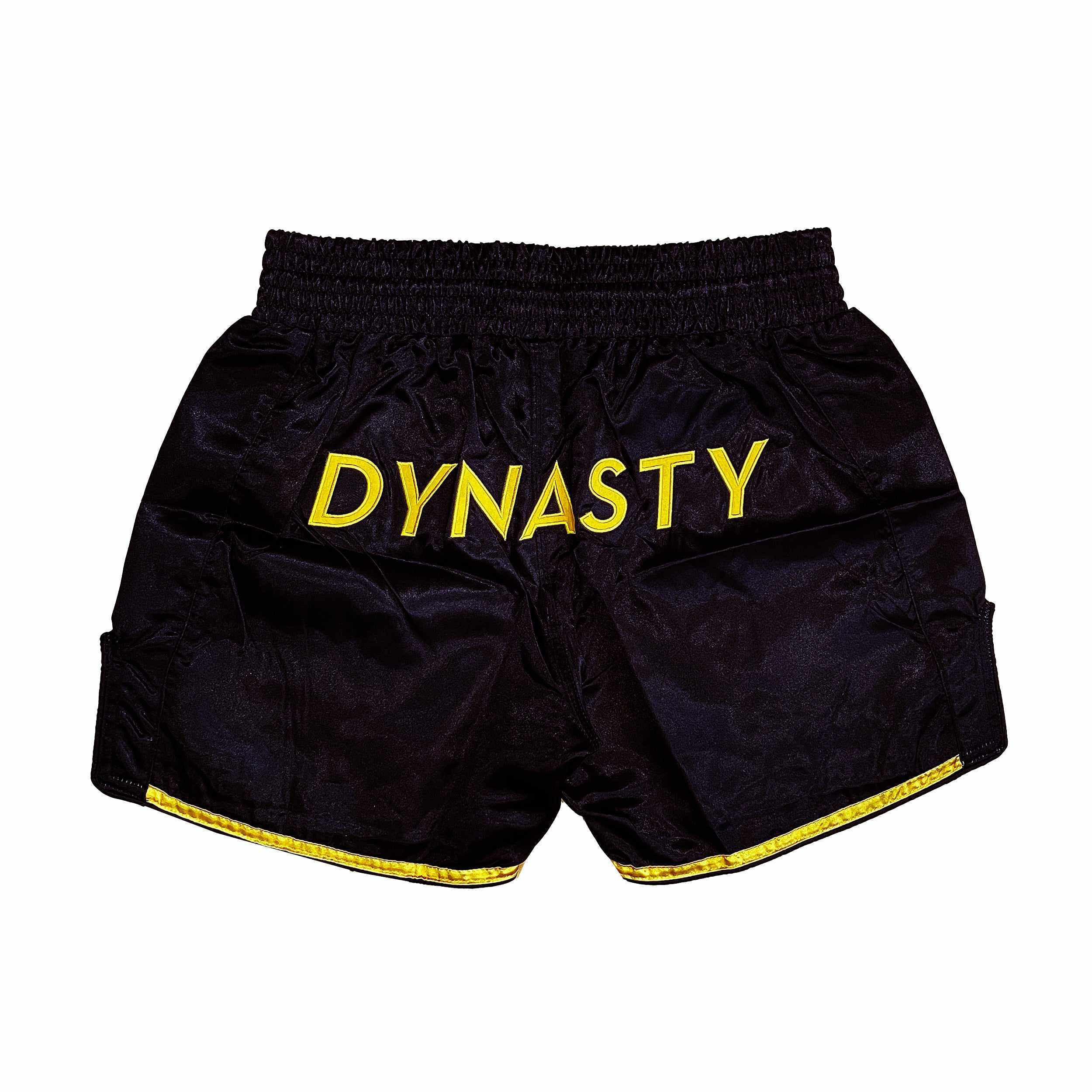 Dynasty Flagship Muay Thai / Sanda Fight Shorts (Black)-Muay Thai / Sanda Shorts - Dynasty Clothing MMA