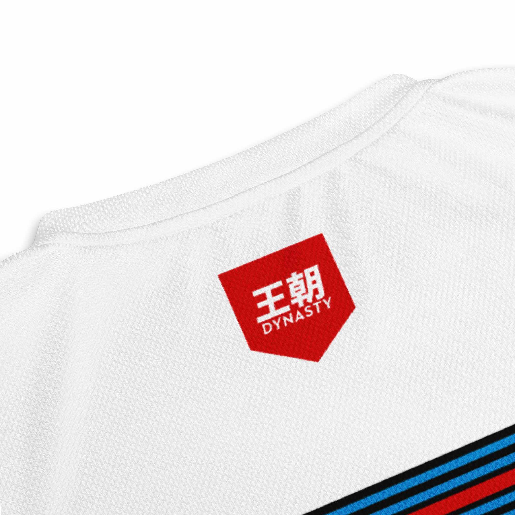Dynasty "Martini" Racing Shirt (White)-Training Shirts - Dynasty Clothing MMA