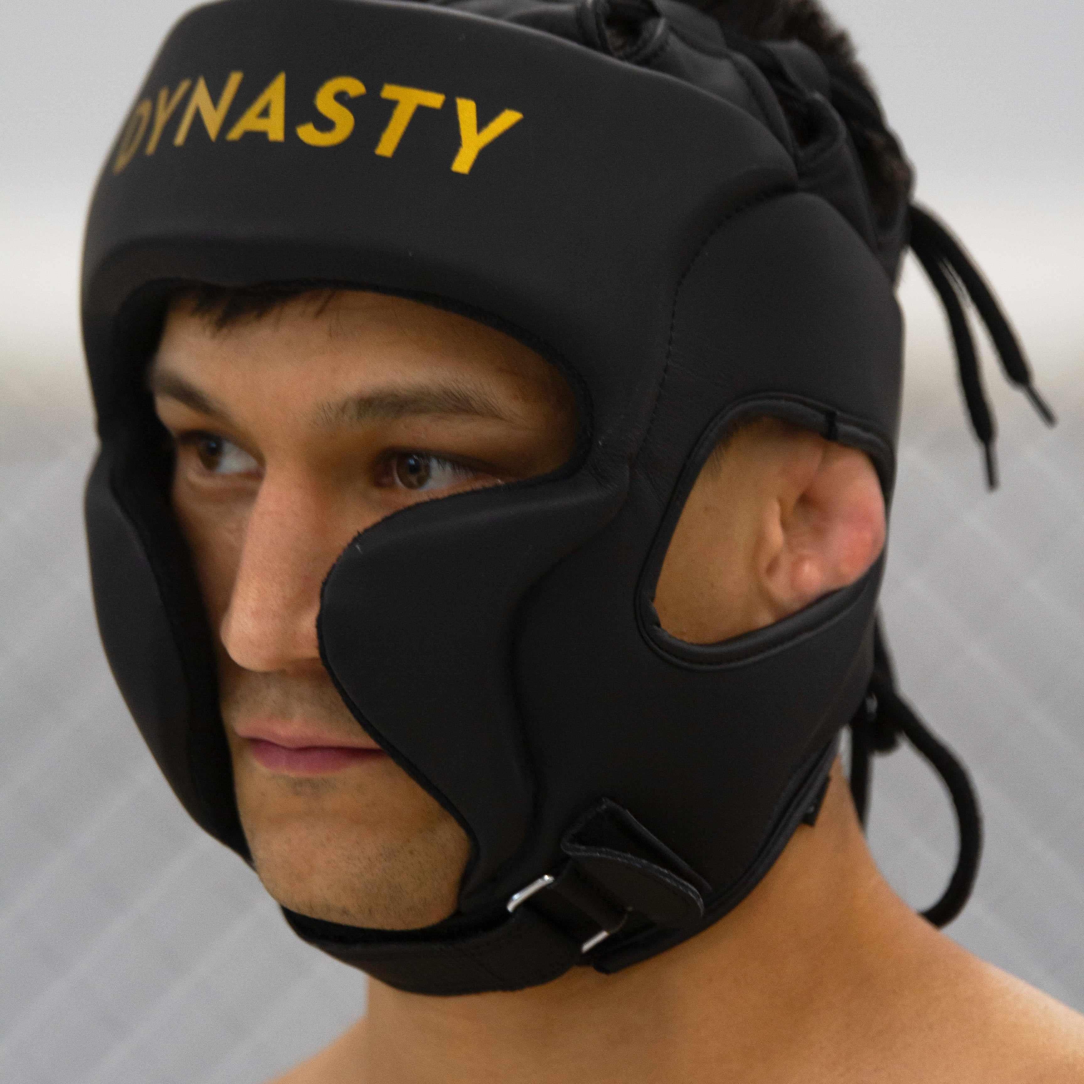 Dynasty Ultralight Pro MMA Headgear (Matte Black / Gold)-Headgear - Dynasty Clothing MMA