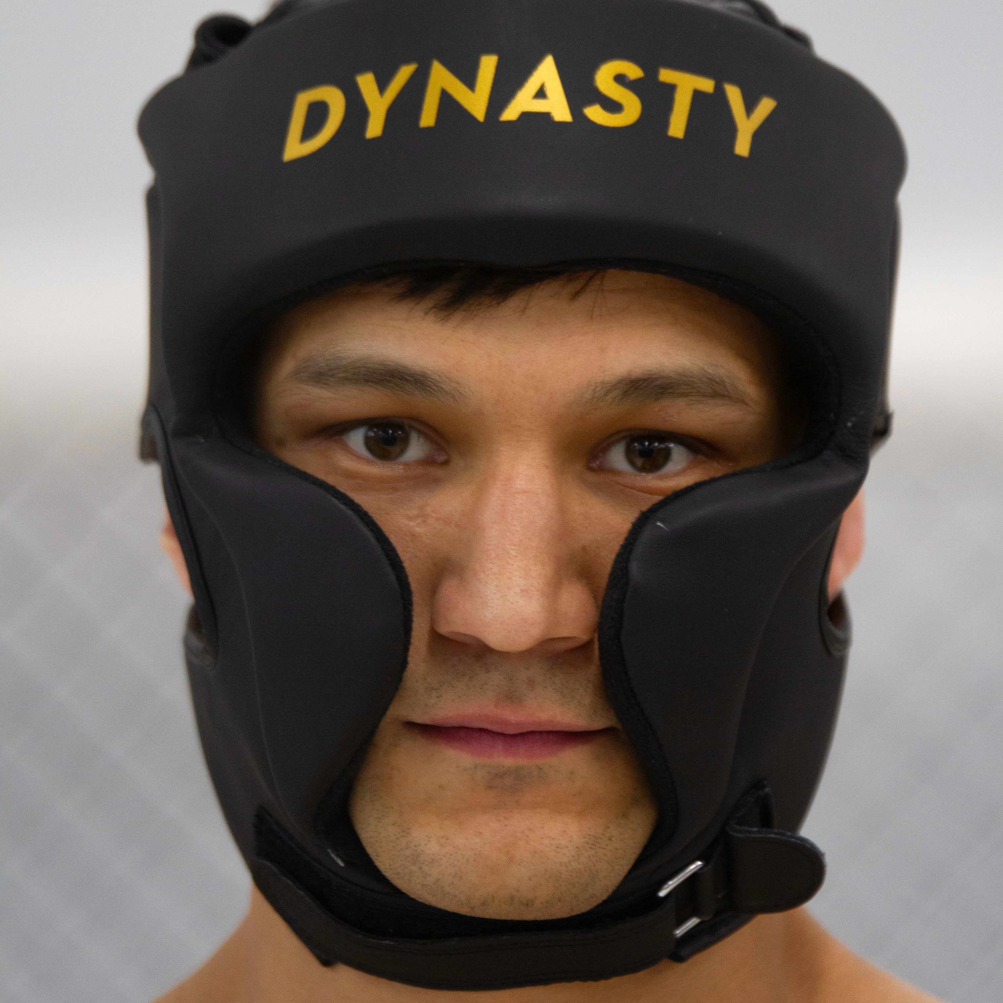 Dynasty Ultralight Pro MMA Headgear (Matte Black / Gold)-Headgear - Dynasty Clothing MMA