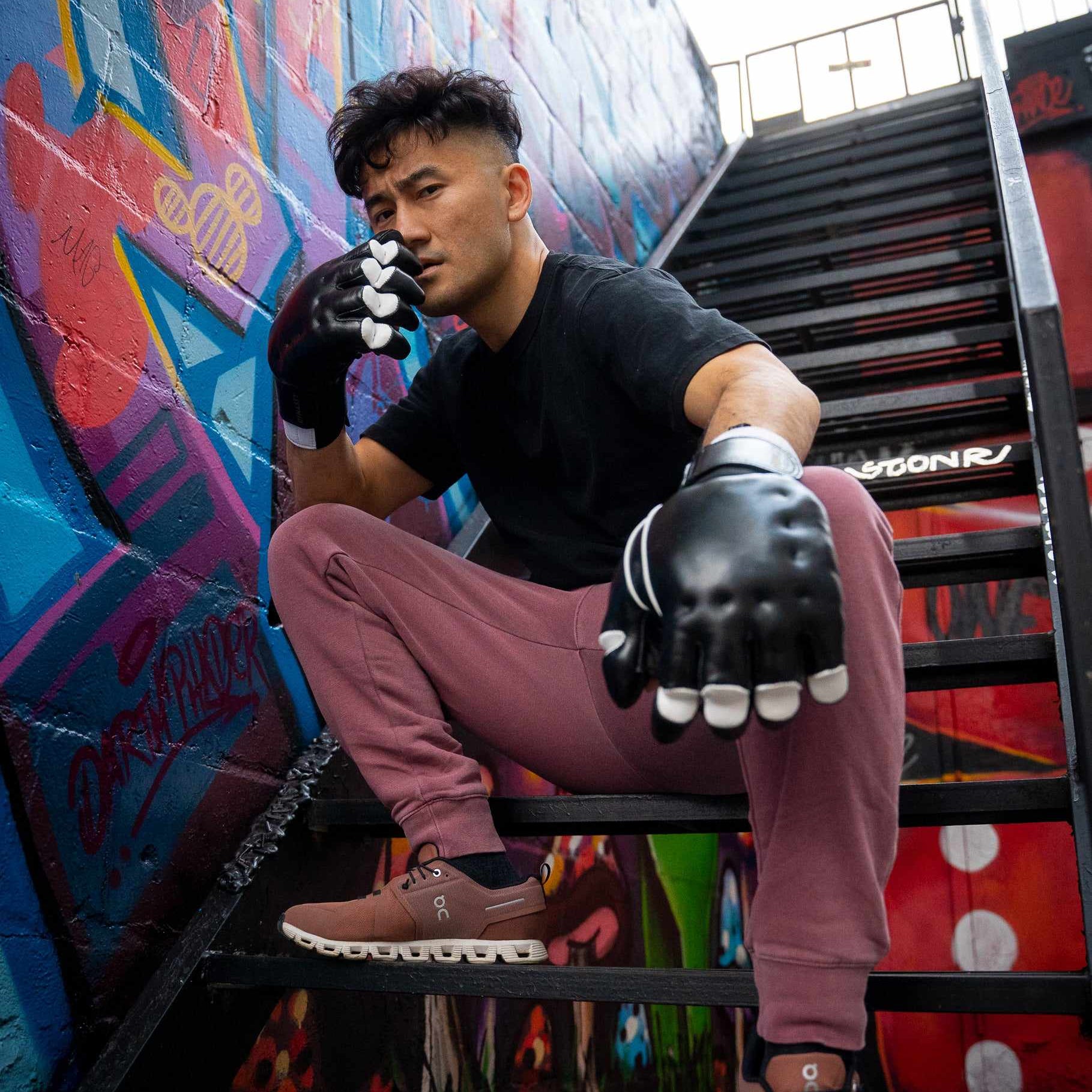 "Enter The Dragon" Old School Kung Fu Combat Gloves (Black)-MMA Gloves - Dynasty Clothing MMA