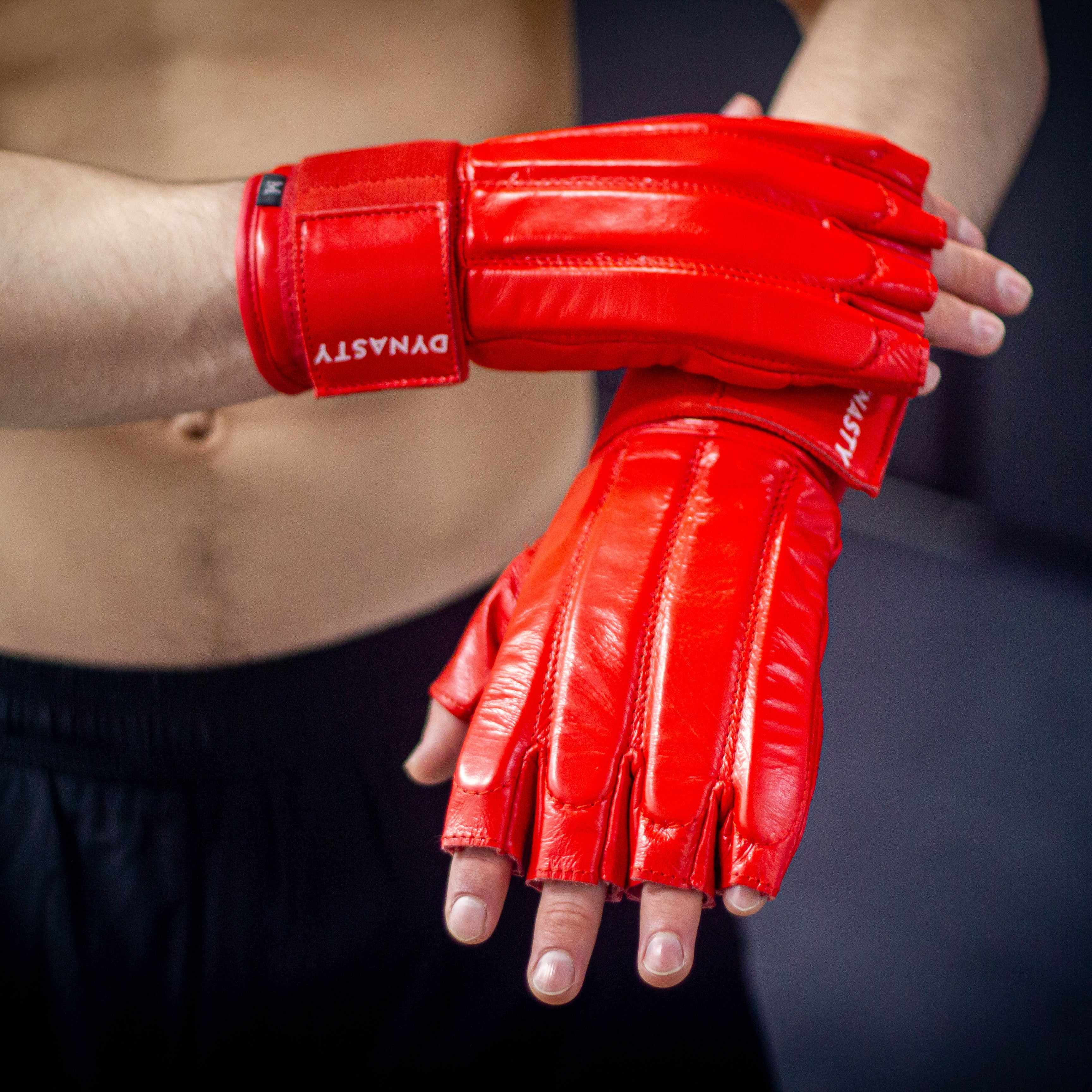 "Fatal Contact" Old School Kung Fu / Bareknuckle Boxing Bag Gloves-Boxing Gloves - Dynasty Clothing MMA