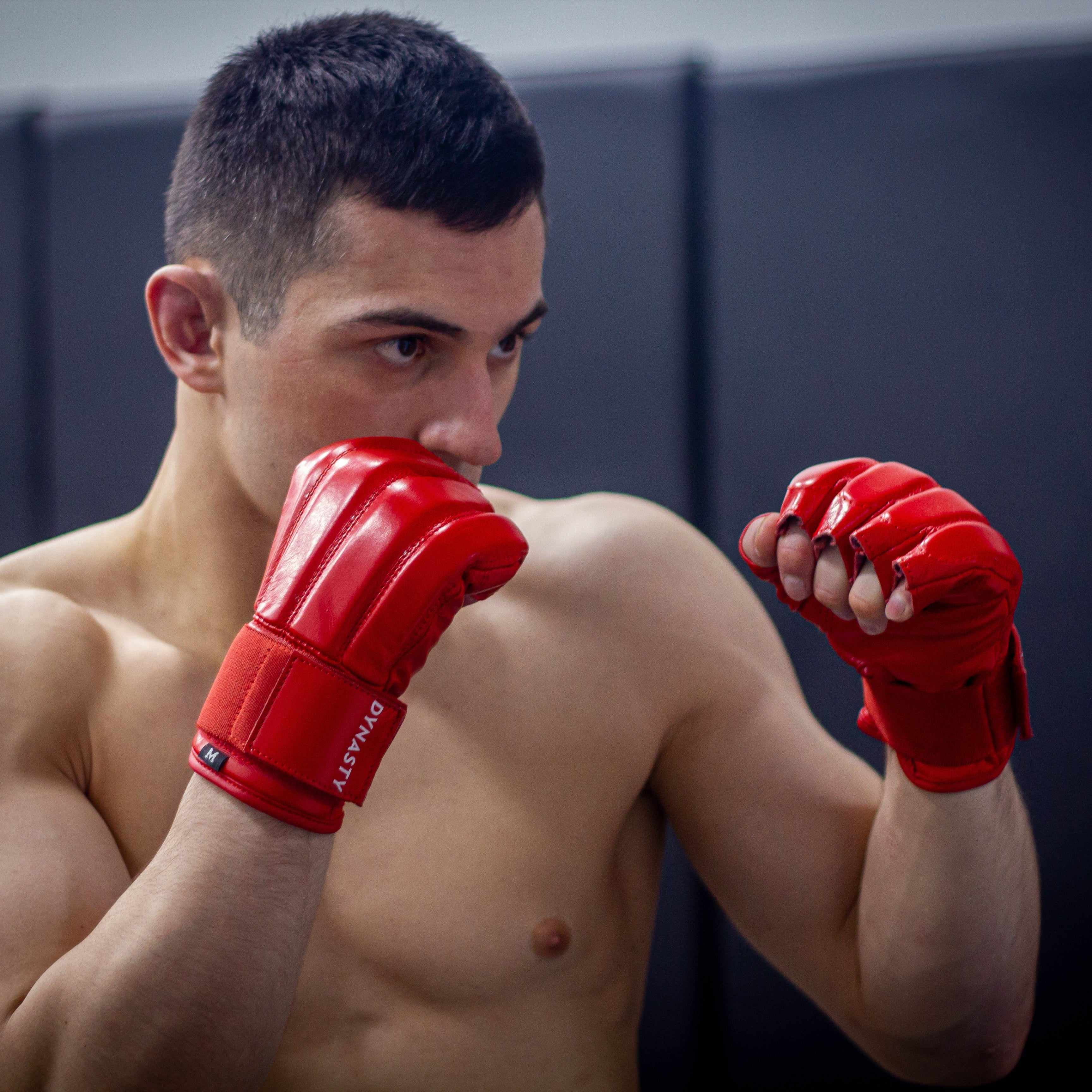 "Fatal Contact" Old School Kung Fu / Bareknuckle Boxing Bag Gloves-Boxing Gloves - Dynasty Clothing MMA