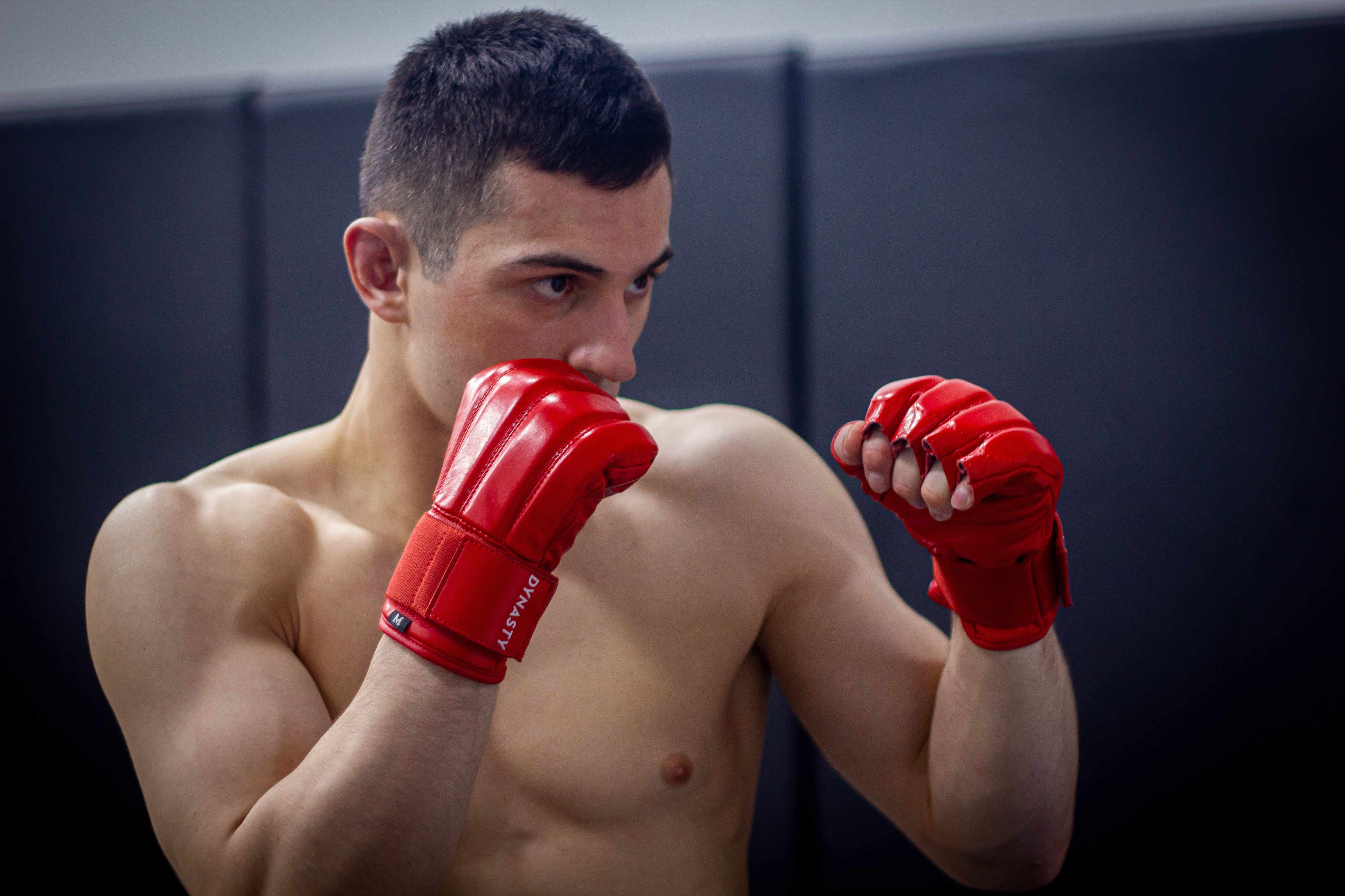 "Fatal Contact" Old School Kung Fu / Bareknuckle Boxing Bag Gloves-Boxing Gloves - Dynasty Clothing MMA