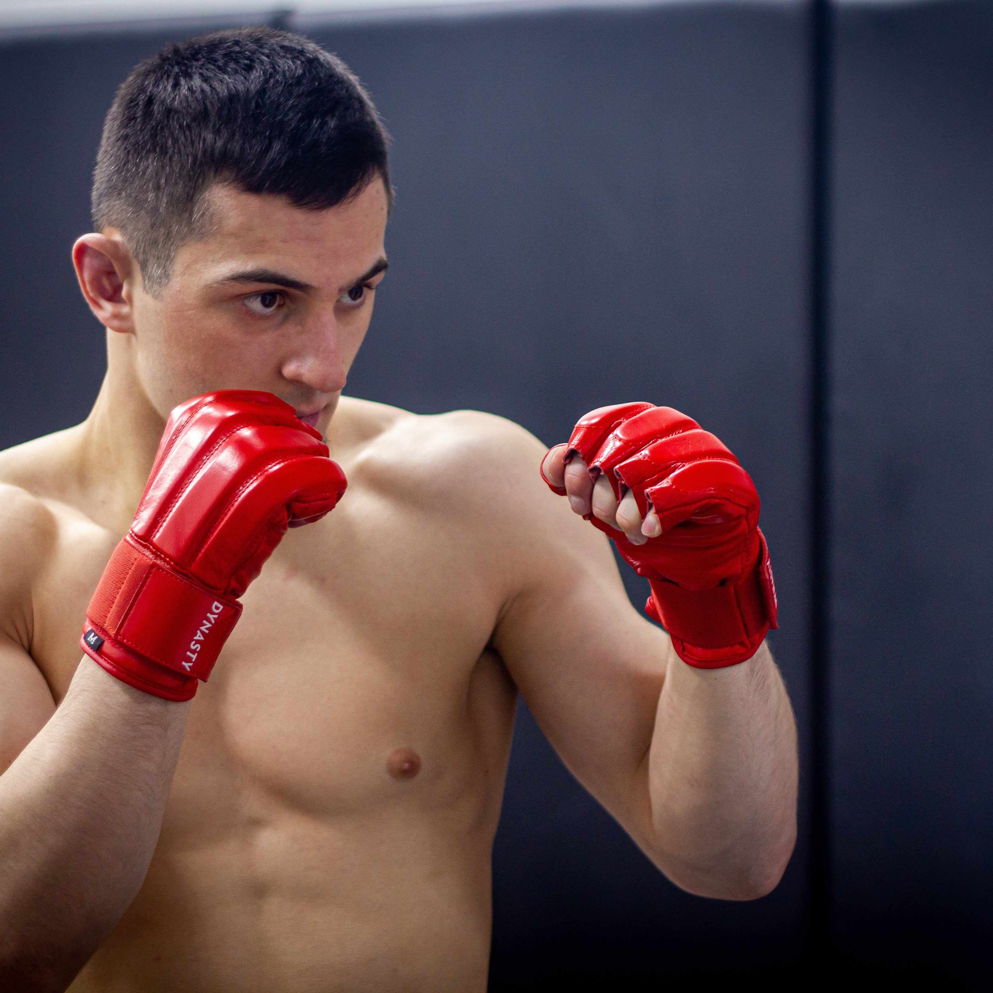 "Fatal Contact" Old School Kung Fu / Bareknuckle Boxing Bag Gloves-Boxing Gloves - Dynasty Clothing MMA