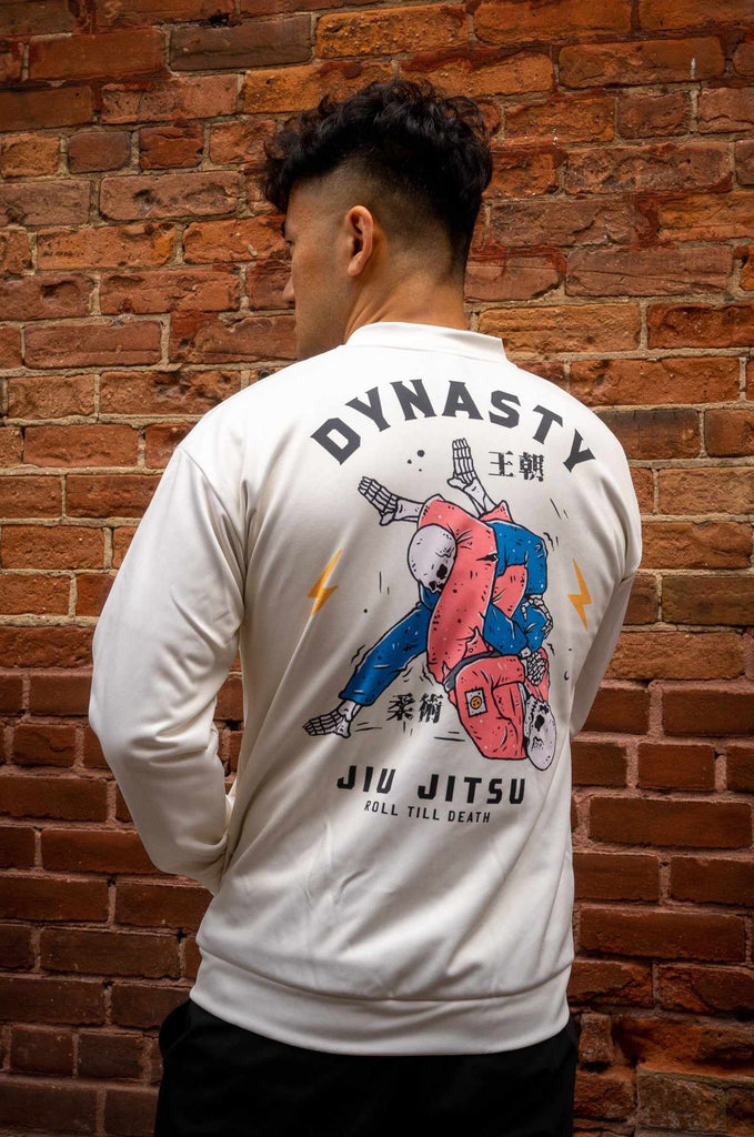 Jiu-Jitsu "Roll 'Till Death" Bomber Jacket (Canvas)-Bomber Jacket - Dynasty Clothing MMA