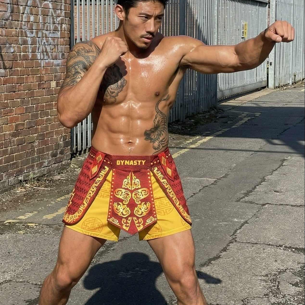 Monkey King Armor Fight Shorts-Armor Shorts - Dynasty Clothing MMA