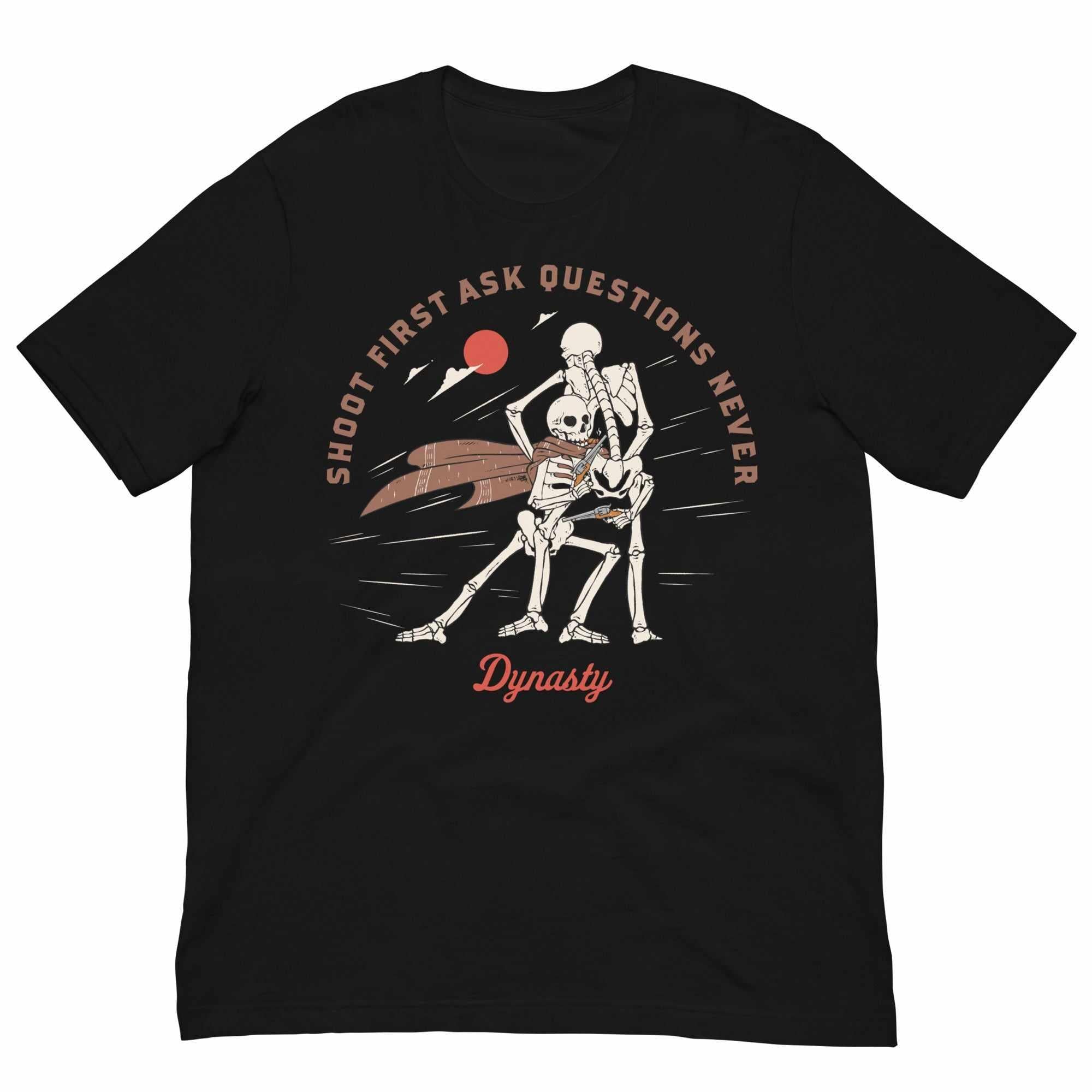 Shoot First Ask Questions Never (Wrestling) T-Shirt-T-Shirts - Dynasty Clothing MMA