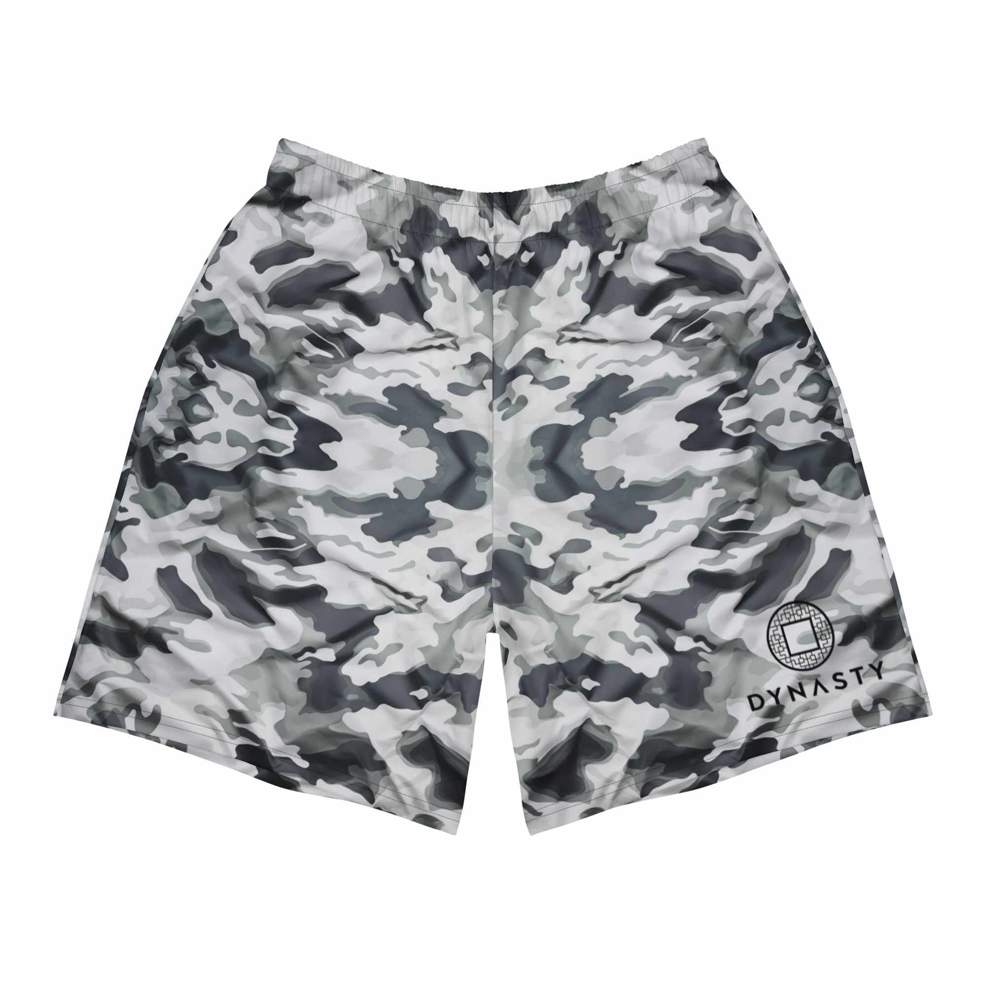 Tactical Camouflage Active Training Workout Shorts (Arctic White)-Training Shorts - Dynasty Clothing MMA