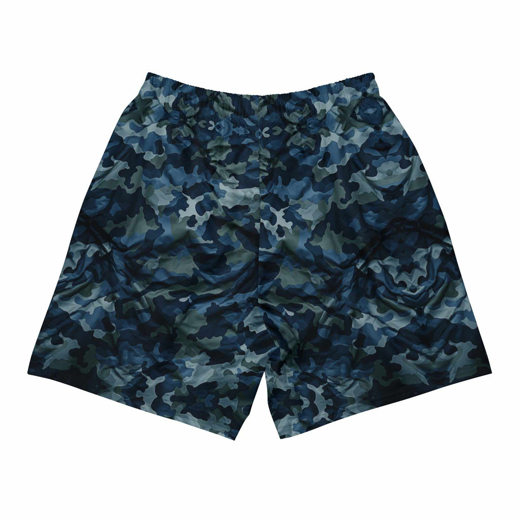 Tactical Camouflage Active Training Workout Shorts (Blue Woodland)-Training Shorts - Dynasty Clothing MMA