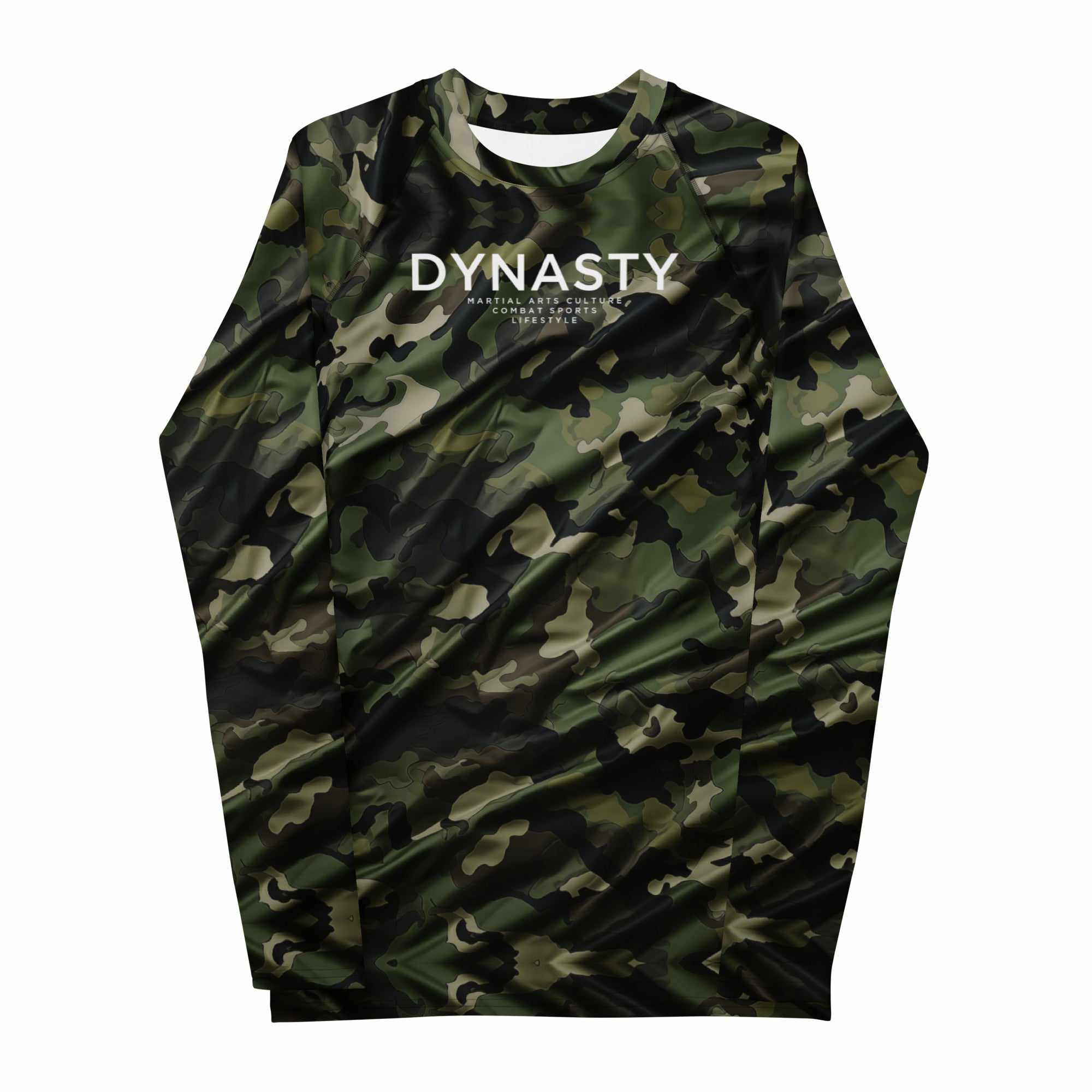 Tactical Camouflage Rash Guard (Military Green Woodland)-Rash Guards - Dynasty Clothing MMA