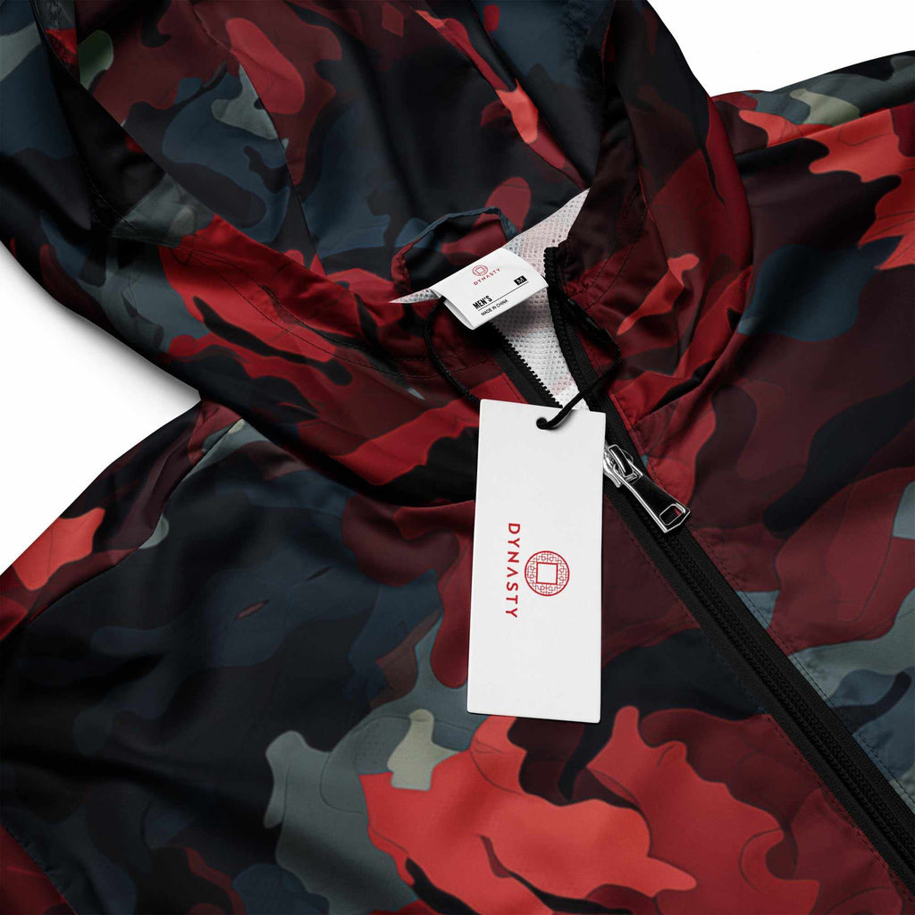 Tactical Camouflage Windbreaker Jacket (Red Woodland)-Hoodies / Sweaters - Dynasty Clothing MMA