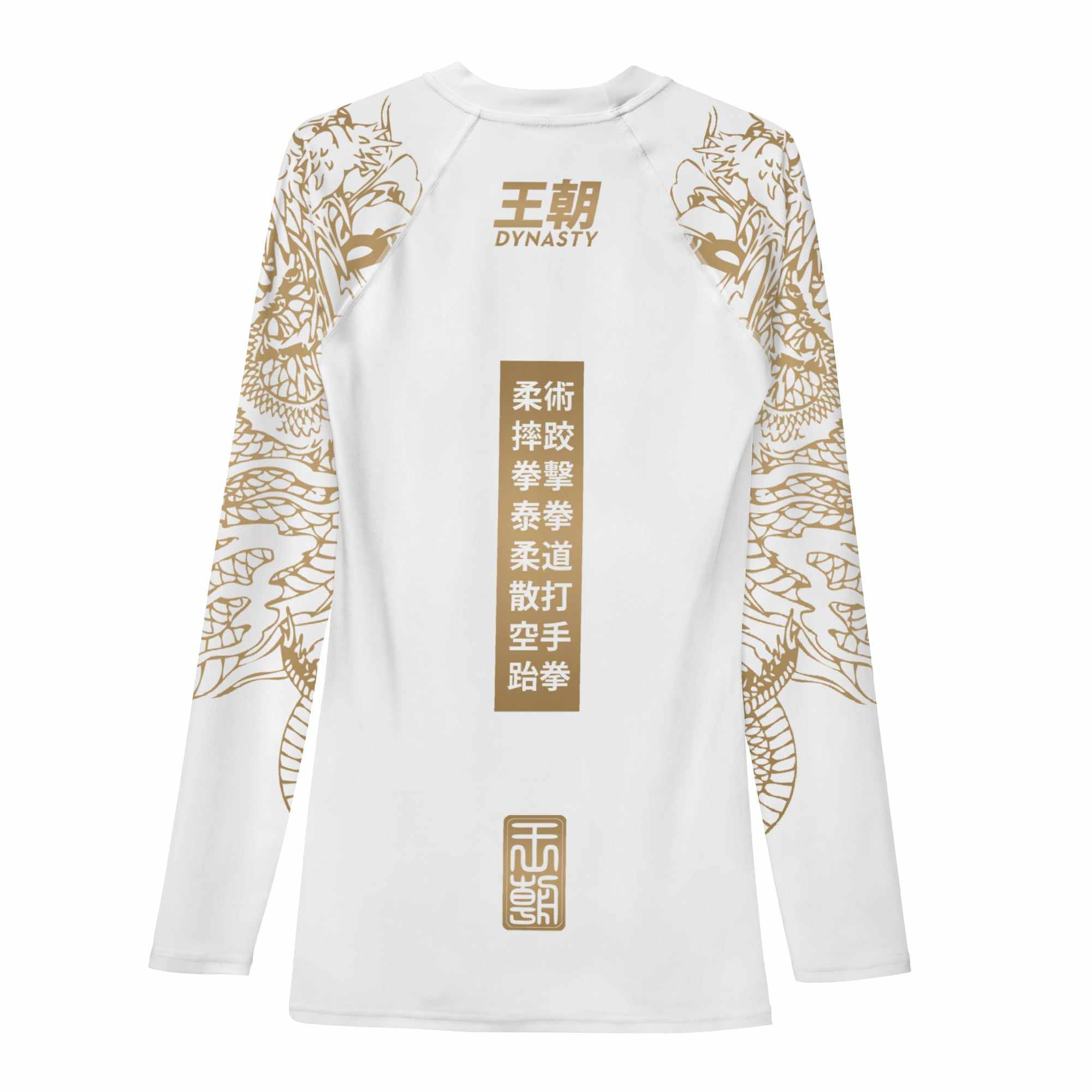 Triad Enforcer V3 Rash Guard (White)-Rash Guards - Dynasty Clothing MMA