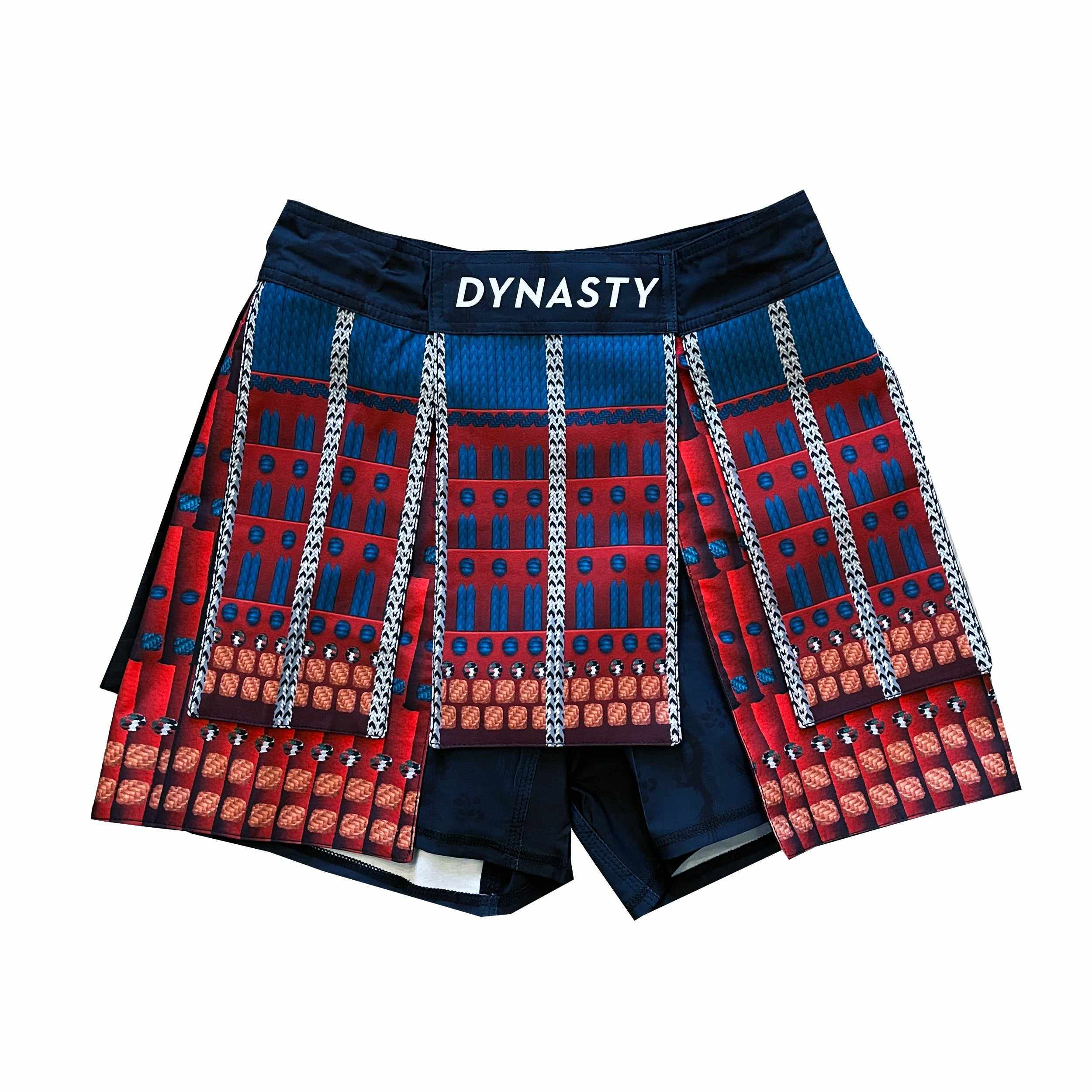 Bushido Samurai Armor Fight Shorts (Red)-Armor Shorts - Dynasty Clothing MMA