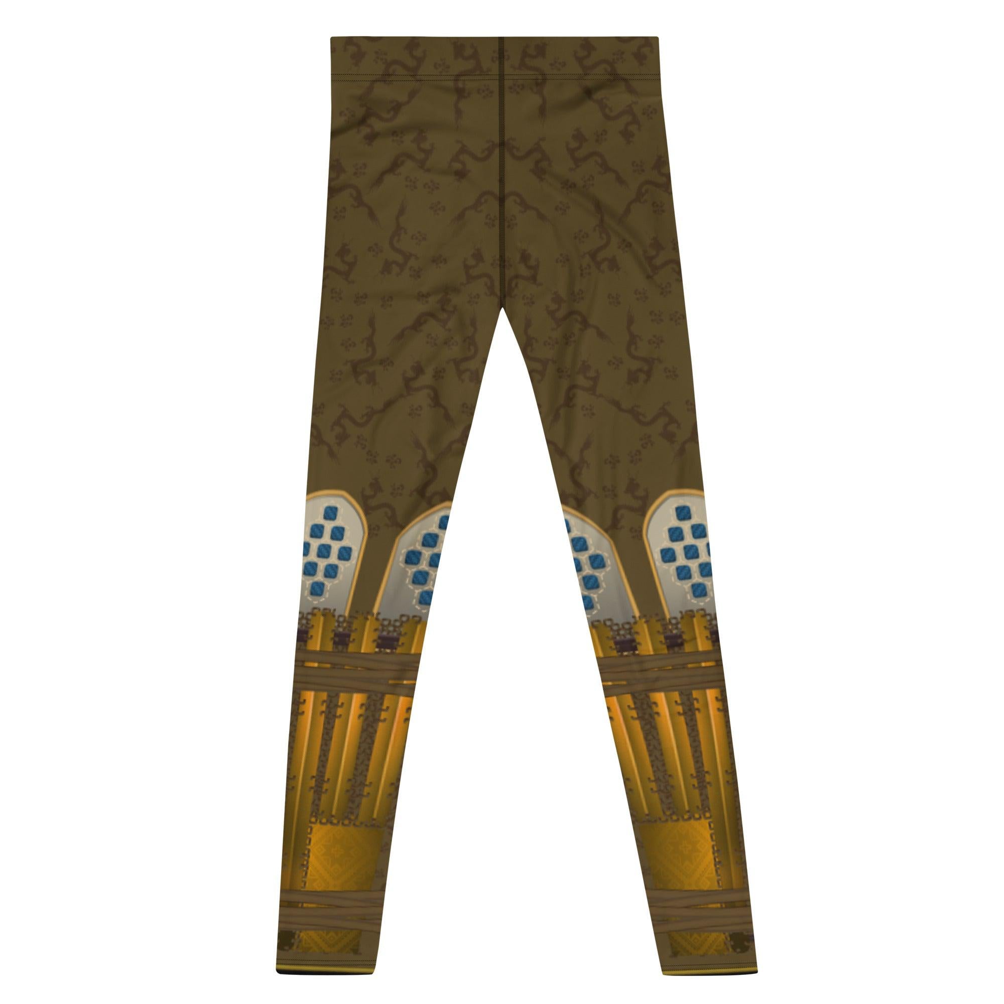 Bushido Samurai Armor Grappling Spats (Gold)-Grappling Spats / Tights - Dynasty Clothing MMA