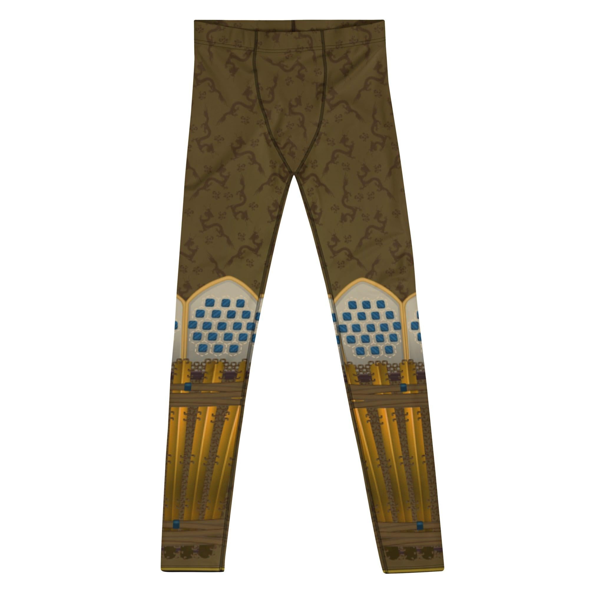 Bushido Samurai Armor Grappling Spats (Gold)-Grappling Spats / Tights - Dynasty Clothing MMA