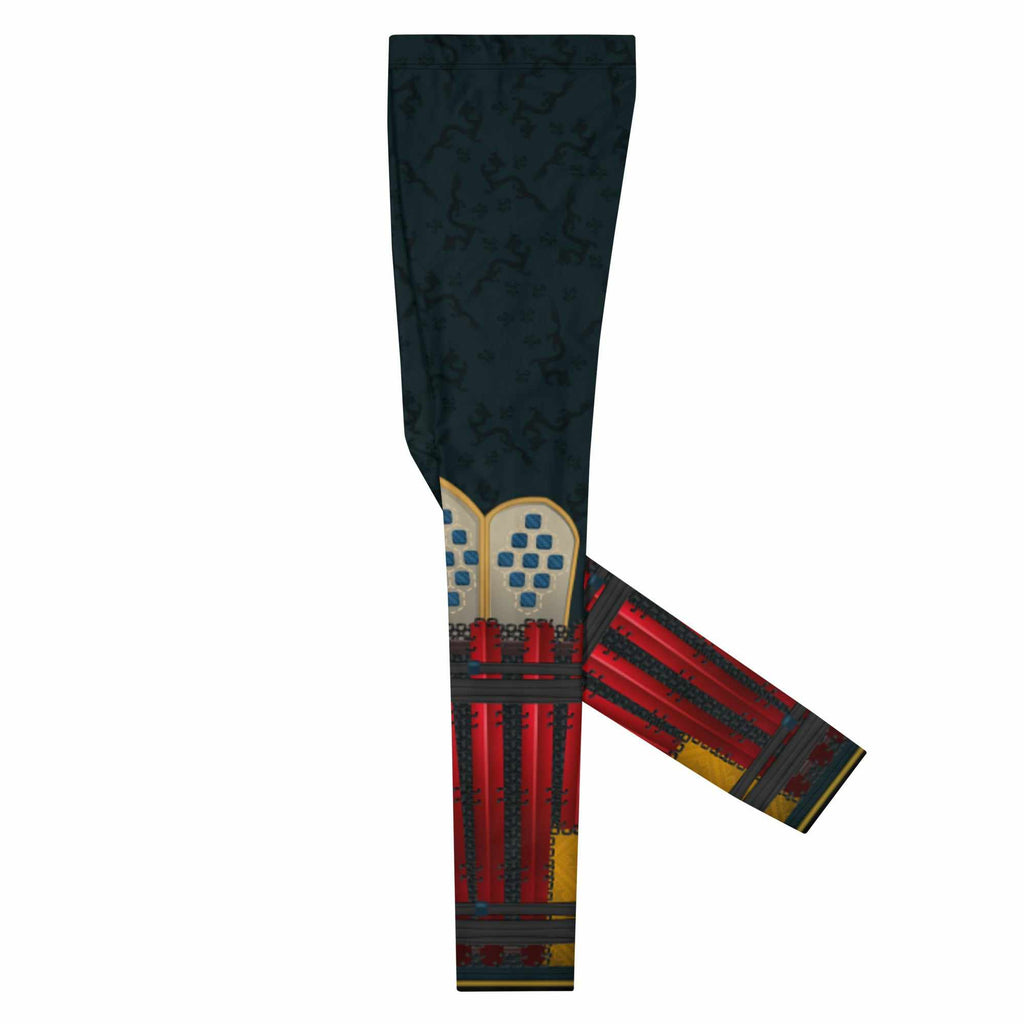 Bushido Samurai Armor Grappling Spats (Red)-Grappling Spats / Tights - Dynasty Clothing MMA