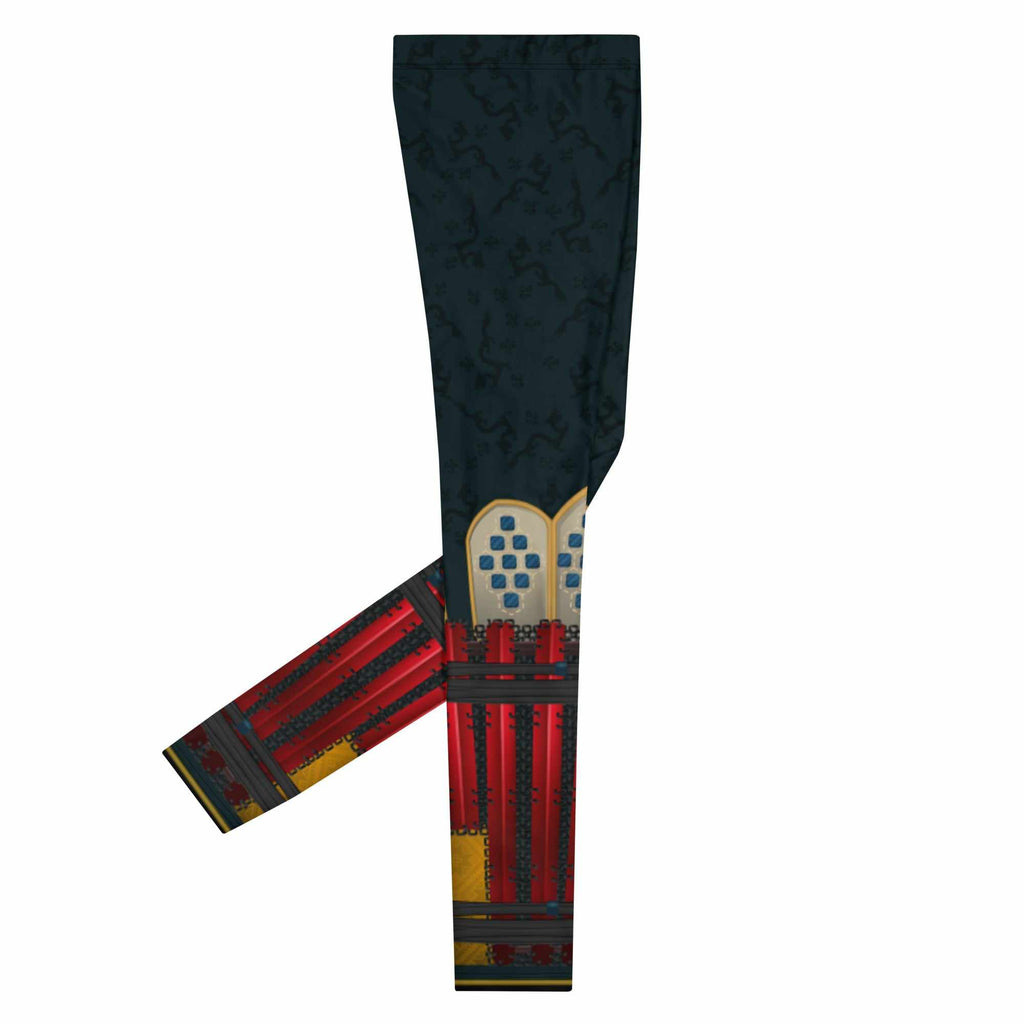 Bushido Samurai Armor Grappling Spats (Red)-Grappling Spats / Tights - Dynasty Clothing MMA