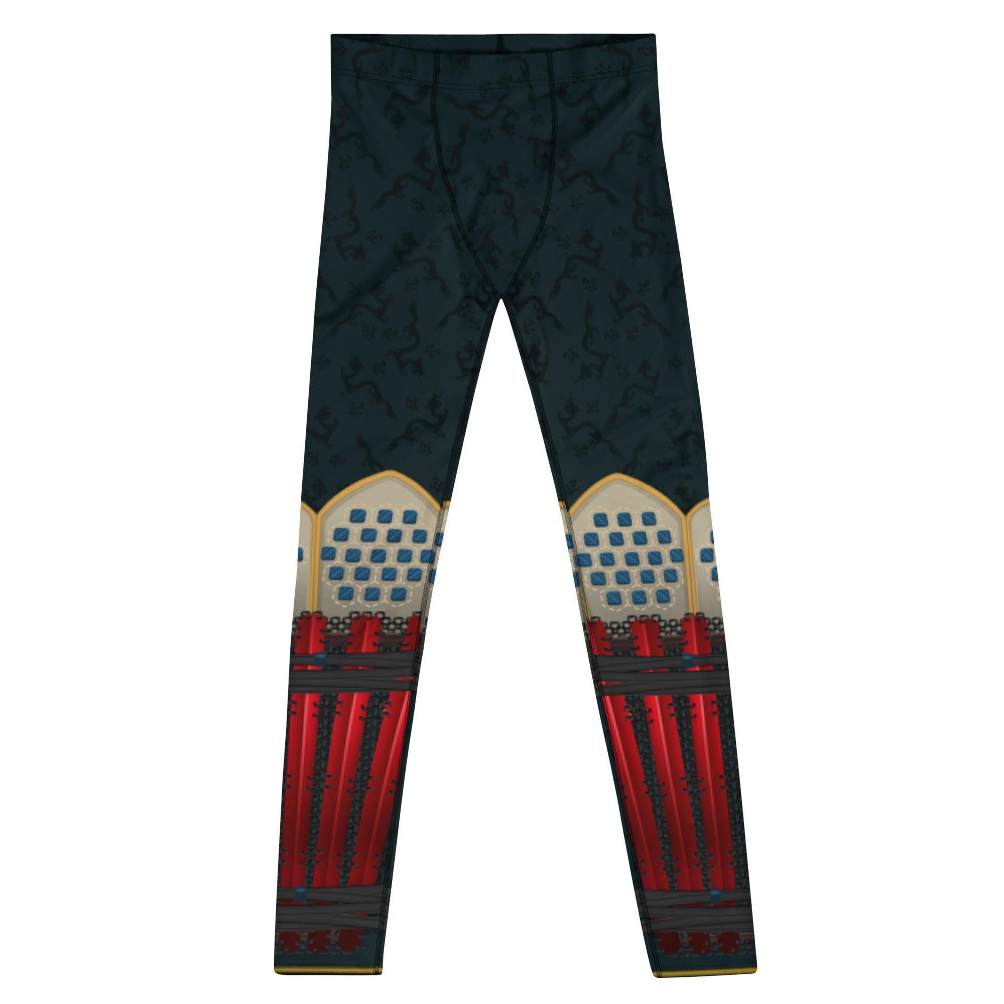 Bushido Samurai Armor Grappling Spats (Red)-Grappling Spats / Tights - Dynasty Clothing MMA