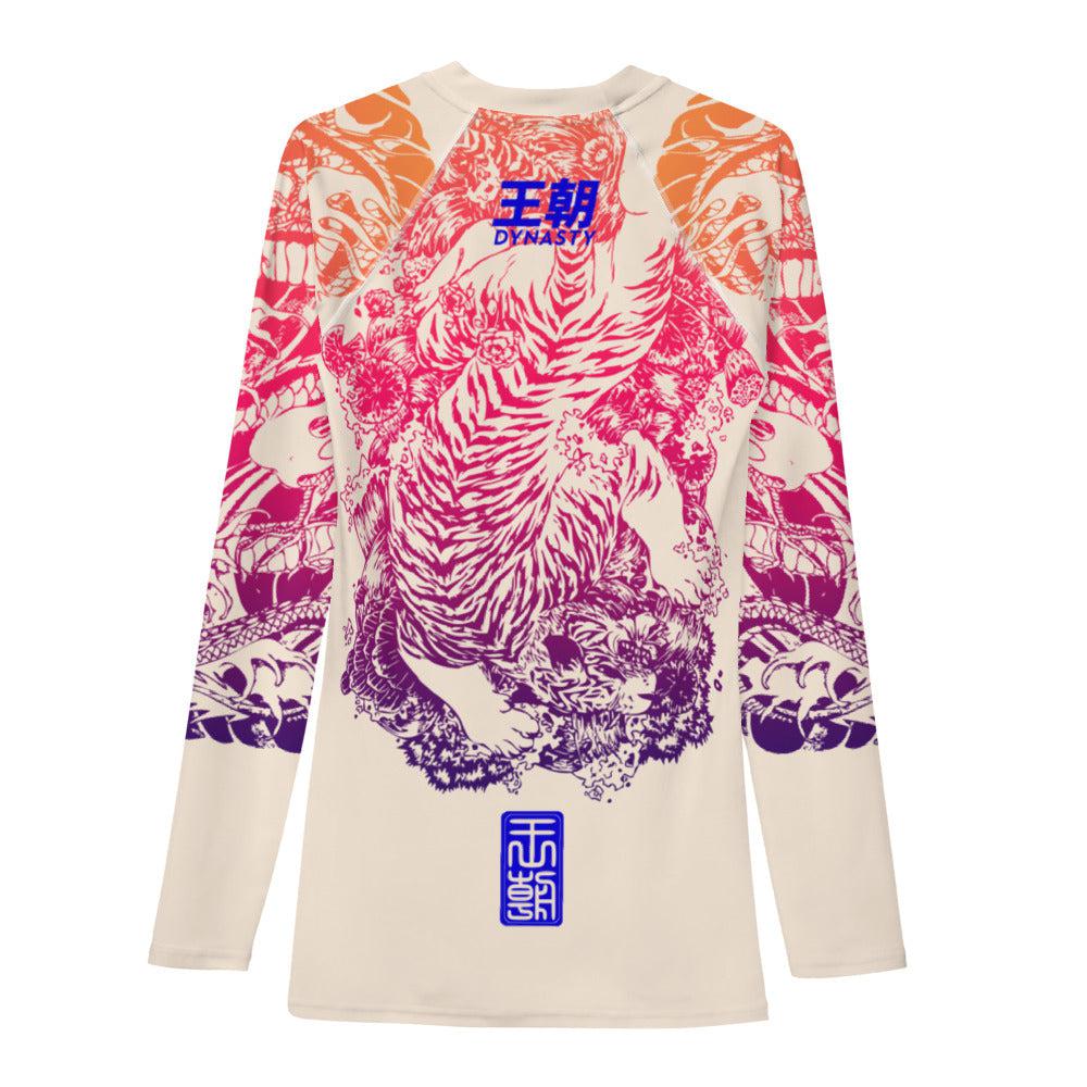 Crouching Tiger Hidden Dragon V2 Rash Guard (Red)-Rash Guards - Dynasty Clothing MMA