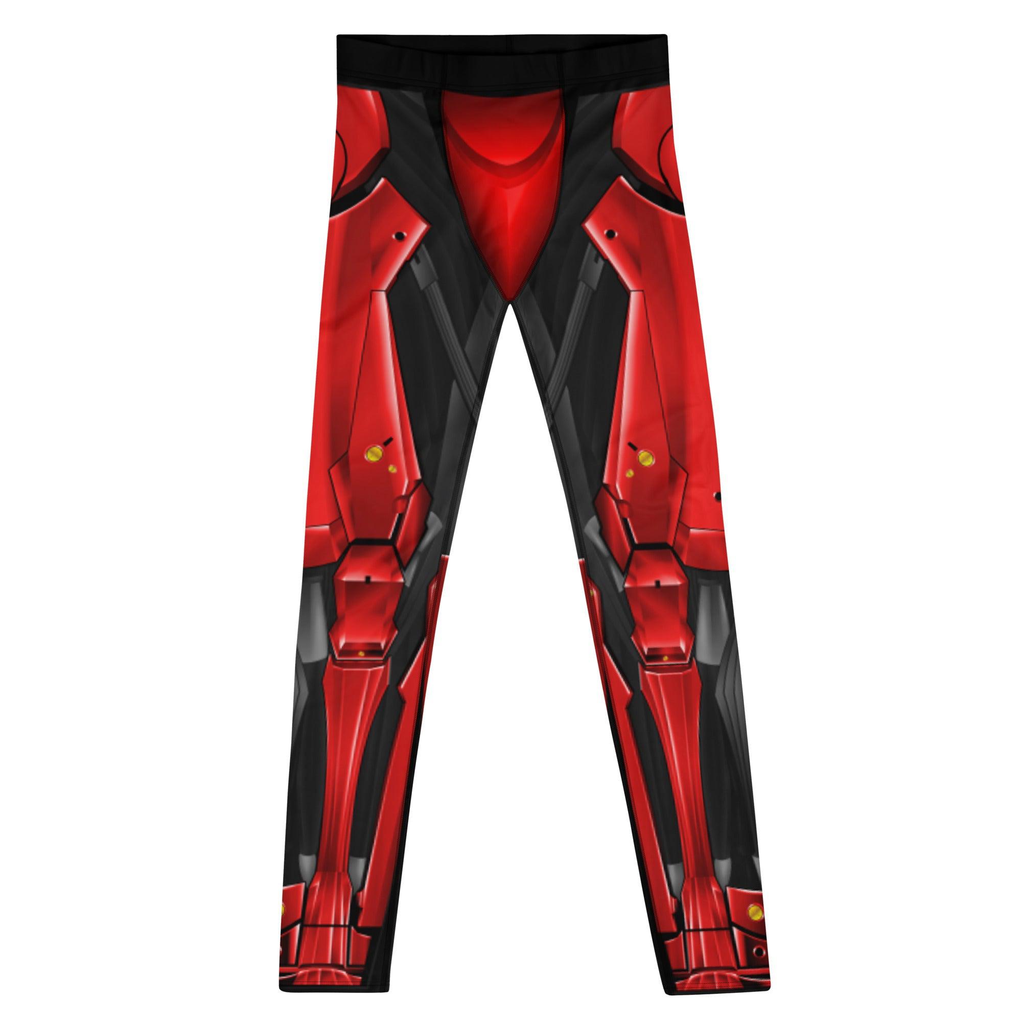 Cyborg Ninja Raiden Grappling Spats (Red)-Grappling Spats / Tights - Dynasty Clothing MMA