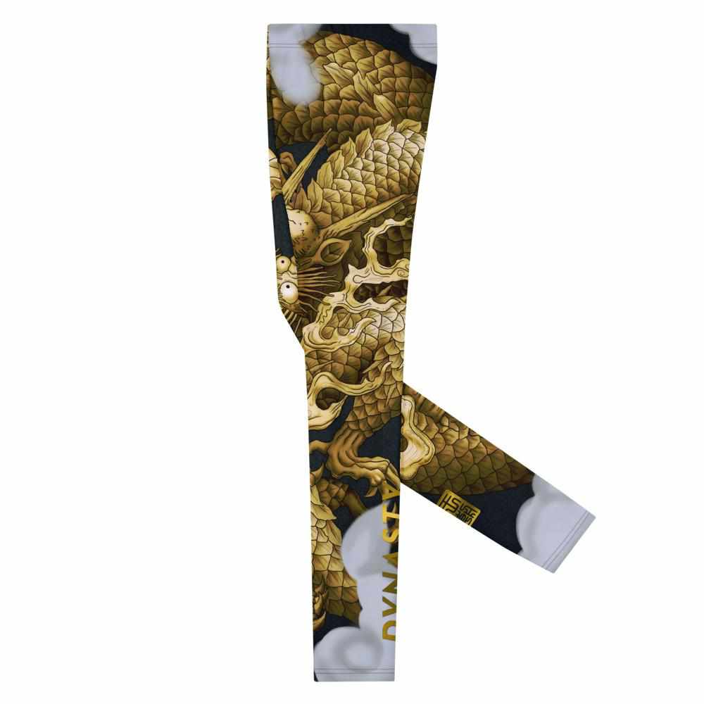 Dragon Lord Grappling Spats (Golden)-Grappling Spats / Tights - Dynasty Clothing MMA