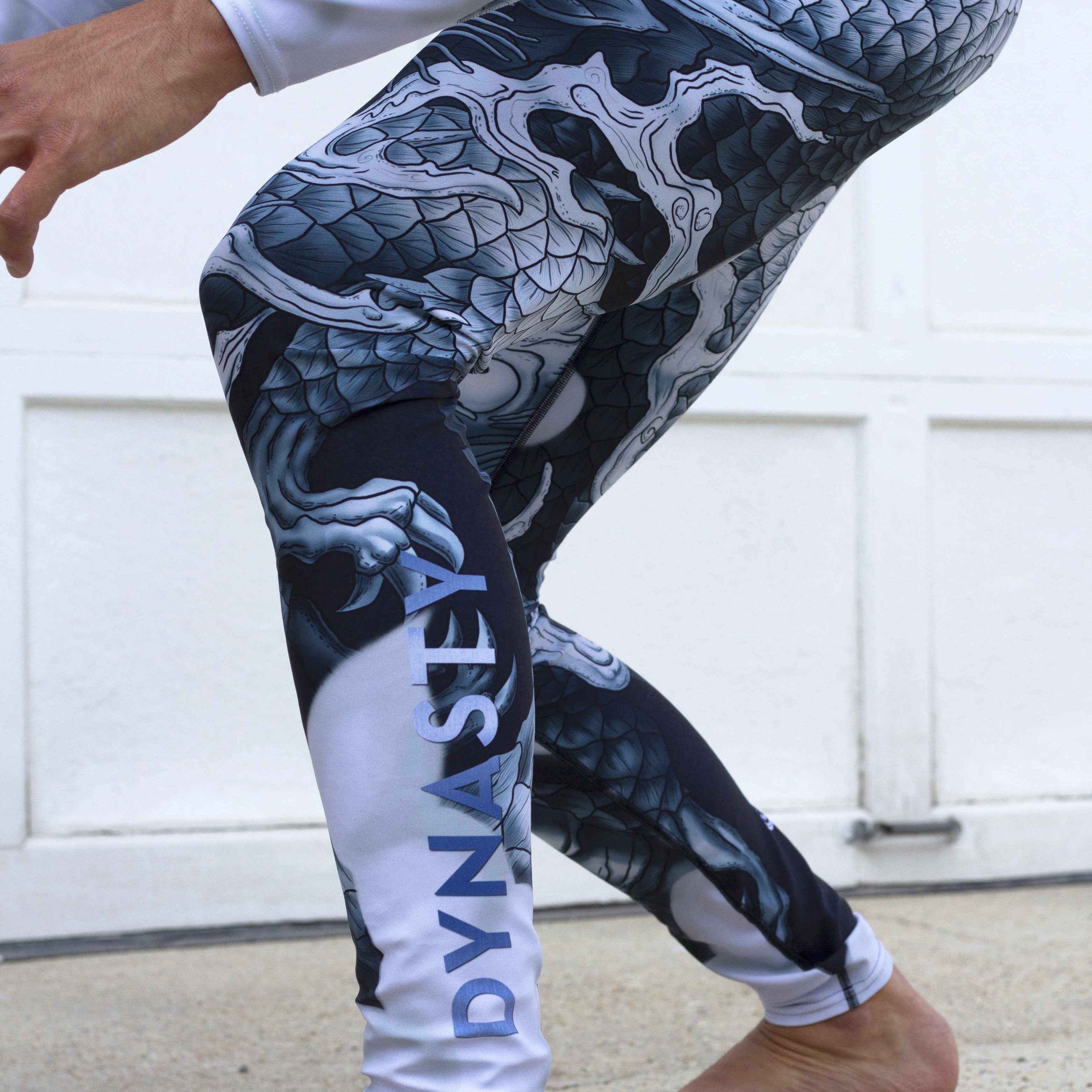 Dragon Lord Grappling Spats (Platinum)-Grappling Spats / Tights - Dynasty Clothing MMA