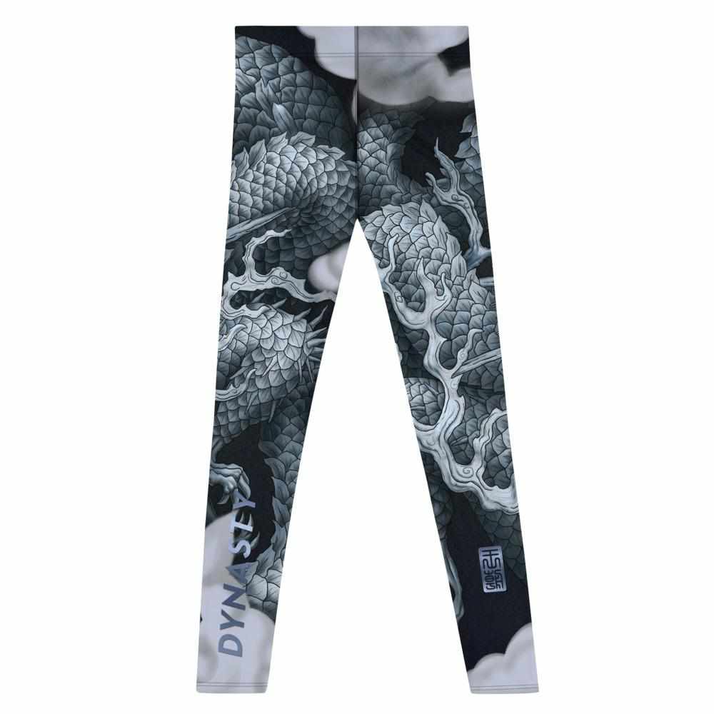 Dragon Lord Grappling Spats (Platinum)-Grappling Spats / Tights - Dynasty Clothing MMA