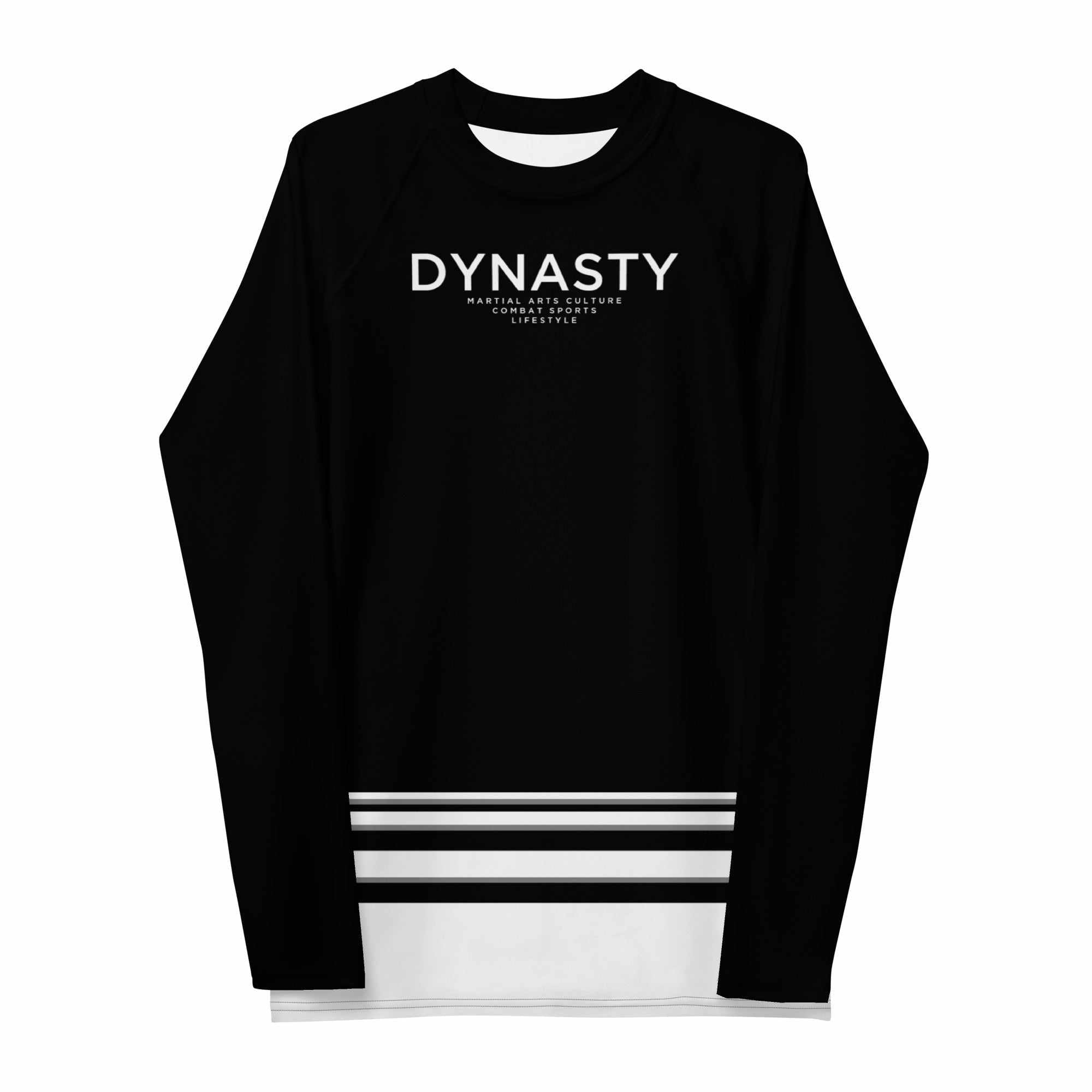 Dynasty Combat Sports IBJJF Competition Rash Guard (Black)-Rash Guards - Dynasty Clothing MMA