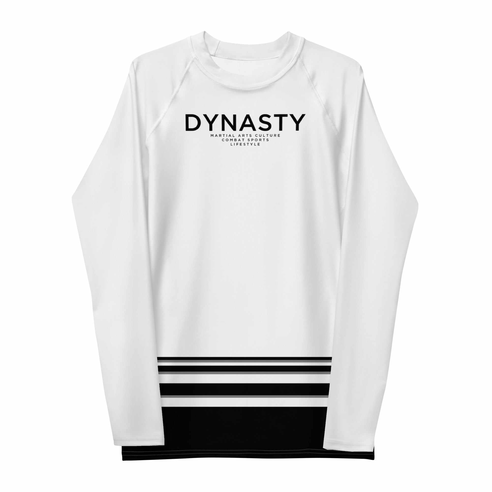 Dynasty Combat Sports IBJJF Competition Rash Guard (White)-Rash Guards - Dynasty Clothing MMA
