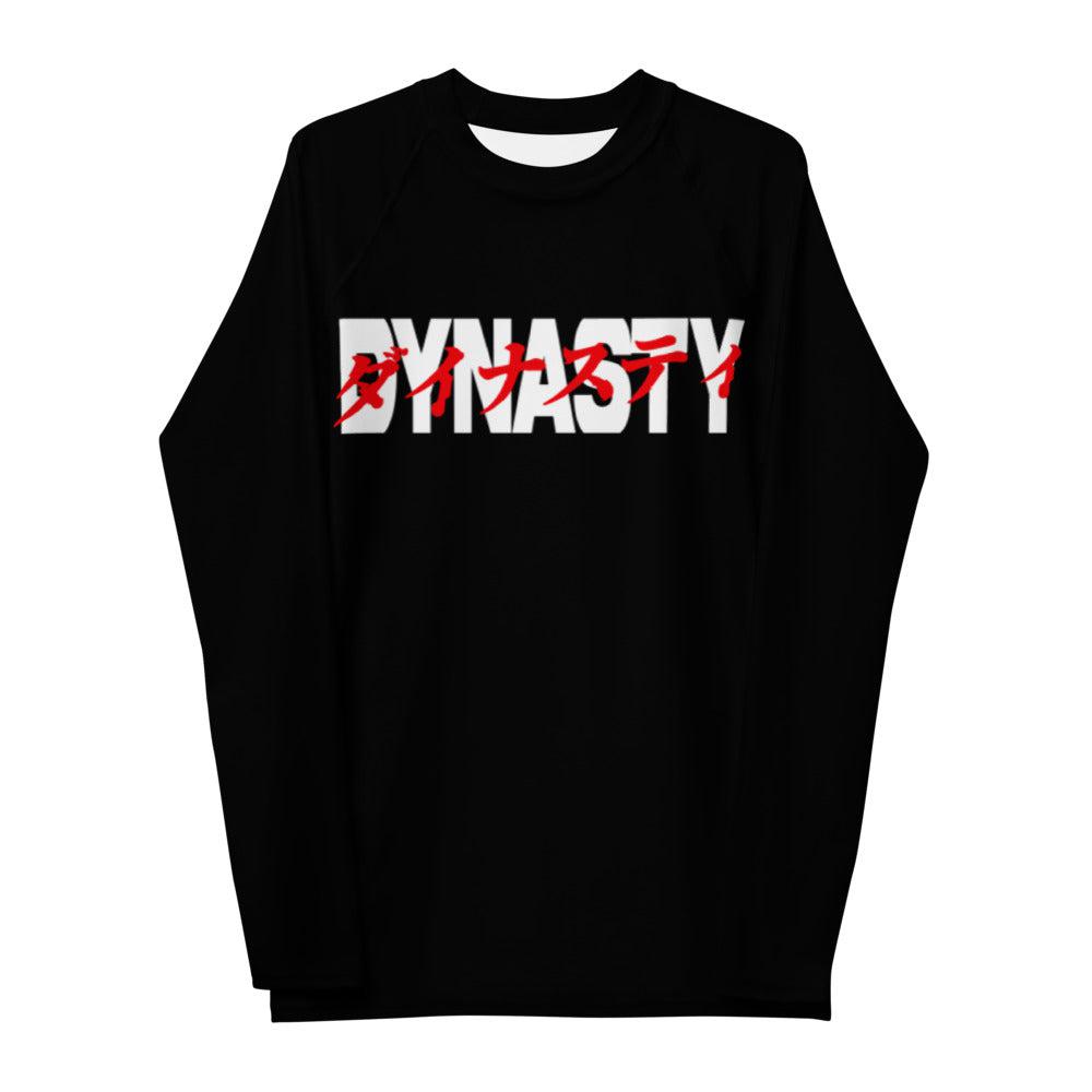 Dynasty Cyberpunk Katakana Rash Guard (Black)-Rash Guards - Dynasty Clothing MMA