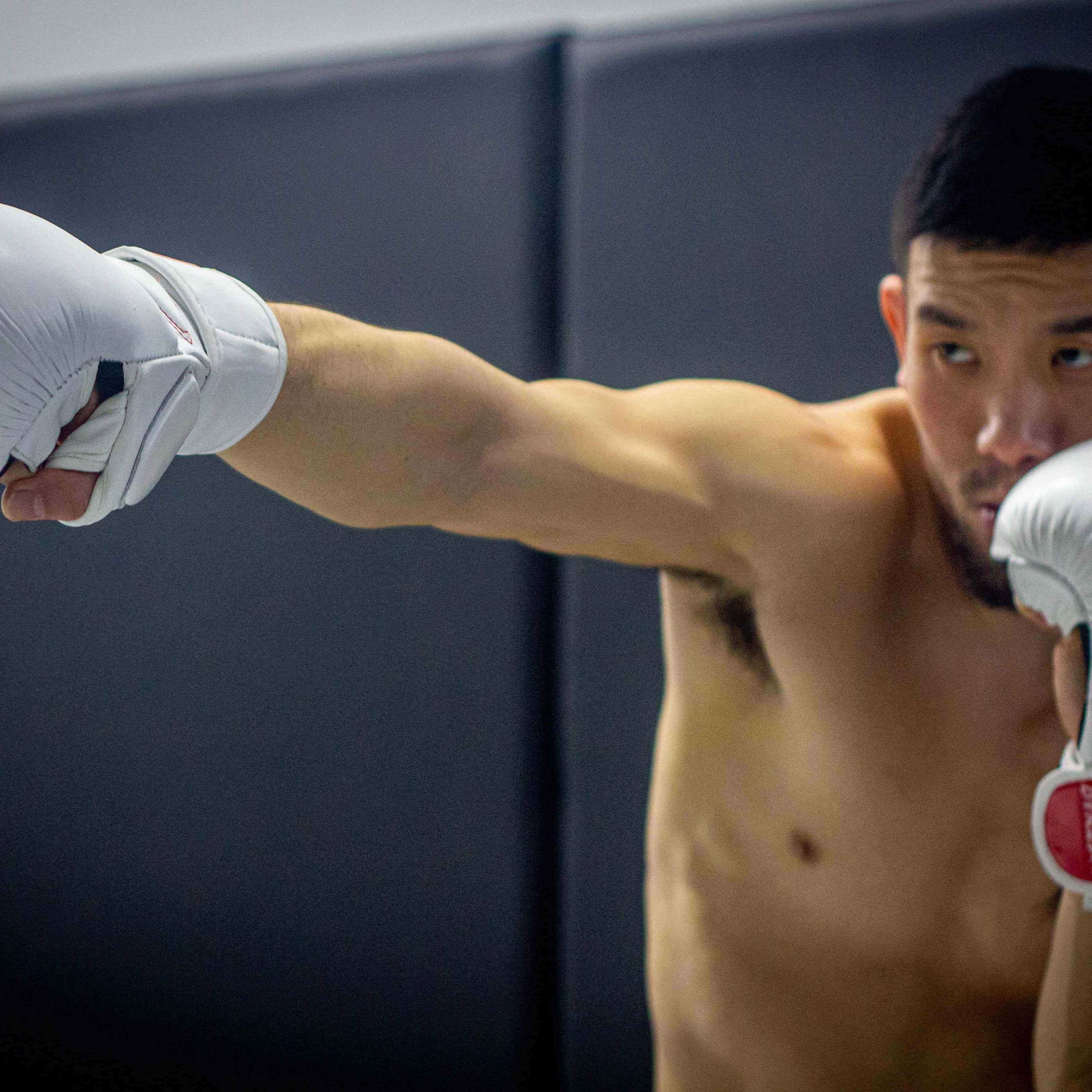 Dynasty Diamond Pro MMA Sparring Gloves (White / Red)-MMA Gloves - Dynasty Clothing MMA