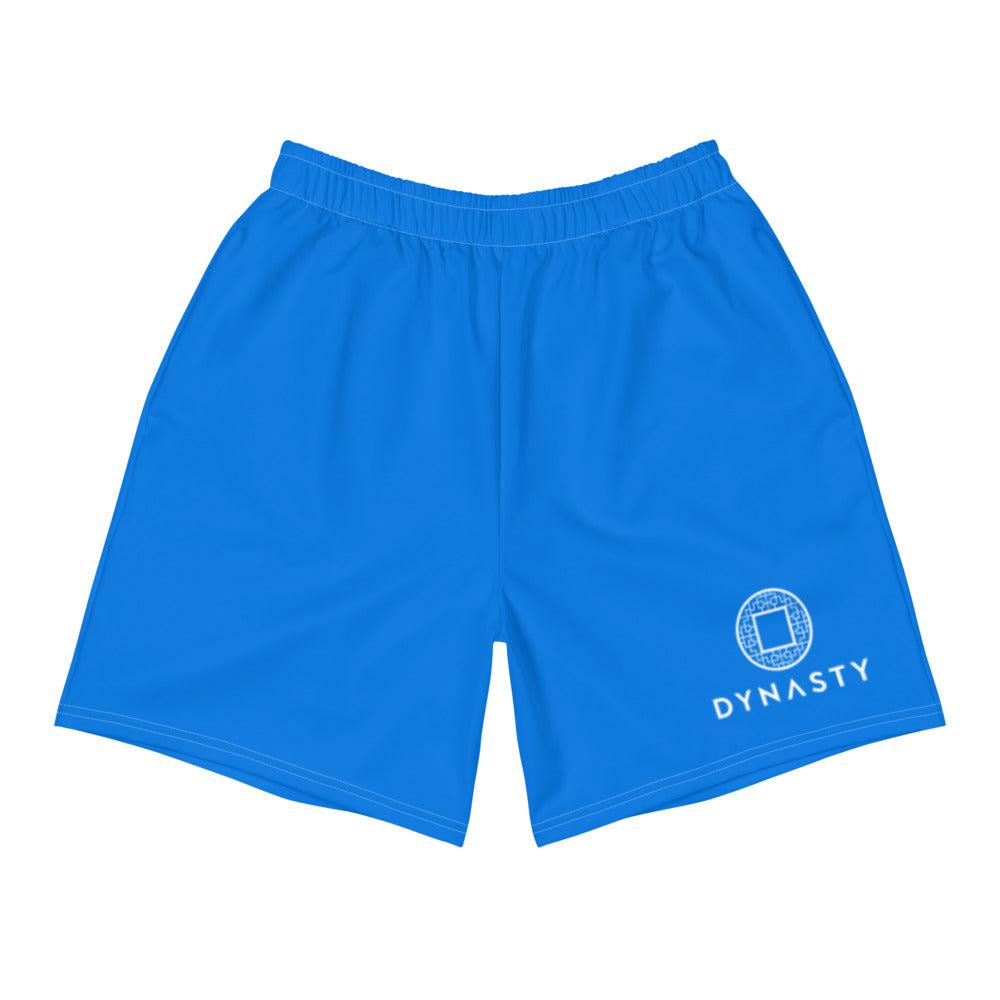 Dynasty Emblem Active Training Workout Shorts (Blue)-Training Shorts - Dynasty Clothing MMA