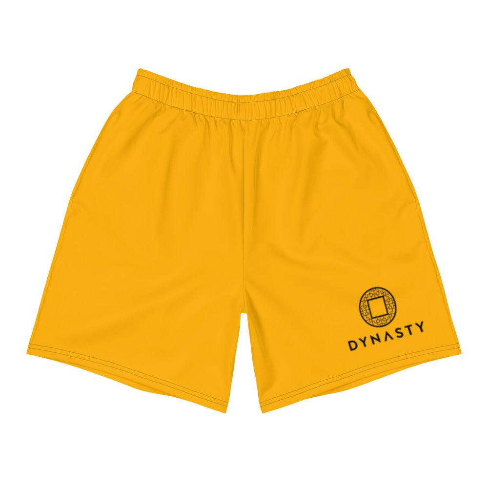 Dynasty Emblem Active Training Workout Shorts (Yellow)-Training Shorts - Dynasty Clothing MMA