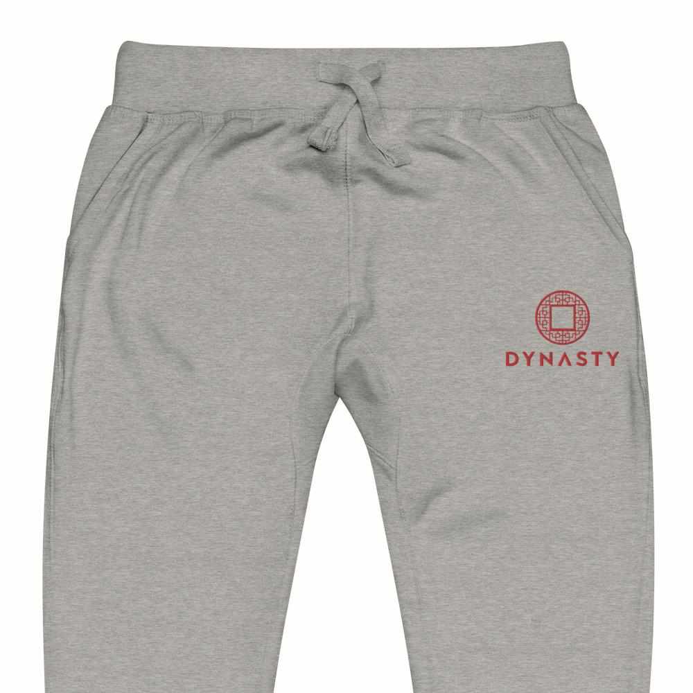 Dynasty Emblem Embroidered Fleece Joggers Sweatpants-Pants - Dynasty Clothing MMA