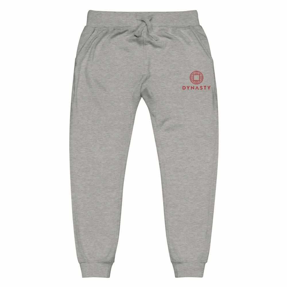 Dynasty Emblem Embroidered Fleece Joggers Sweatpants-Pants - Dynasty Clothing MMA