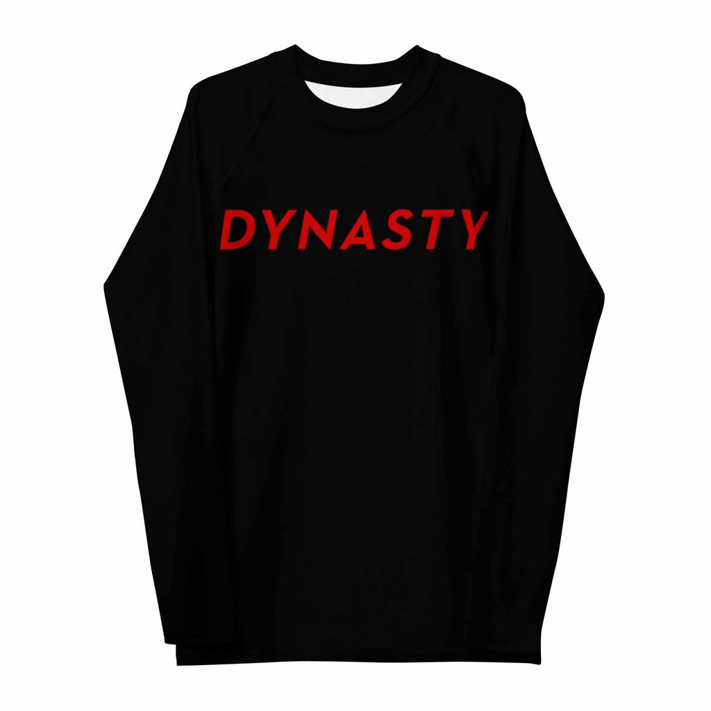 Dynasty Emblem Rash Guard (Black)-Rash Guards - Dynasty Clothing MMA