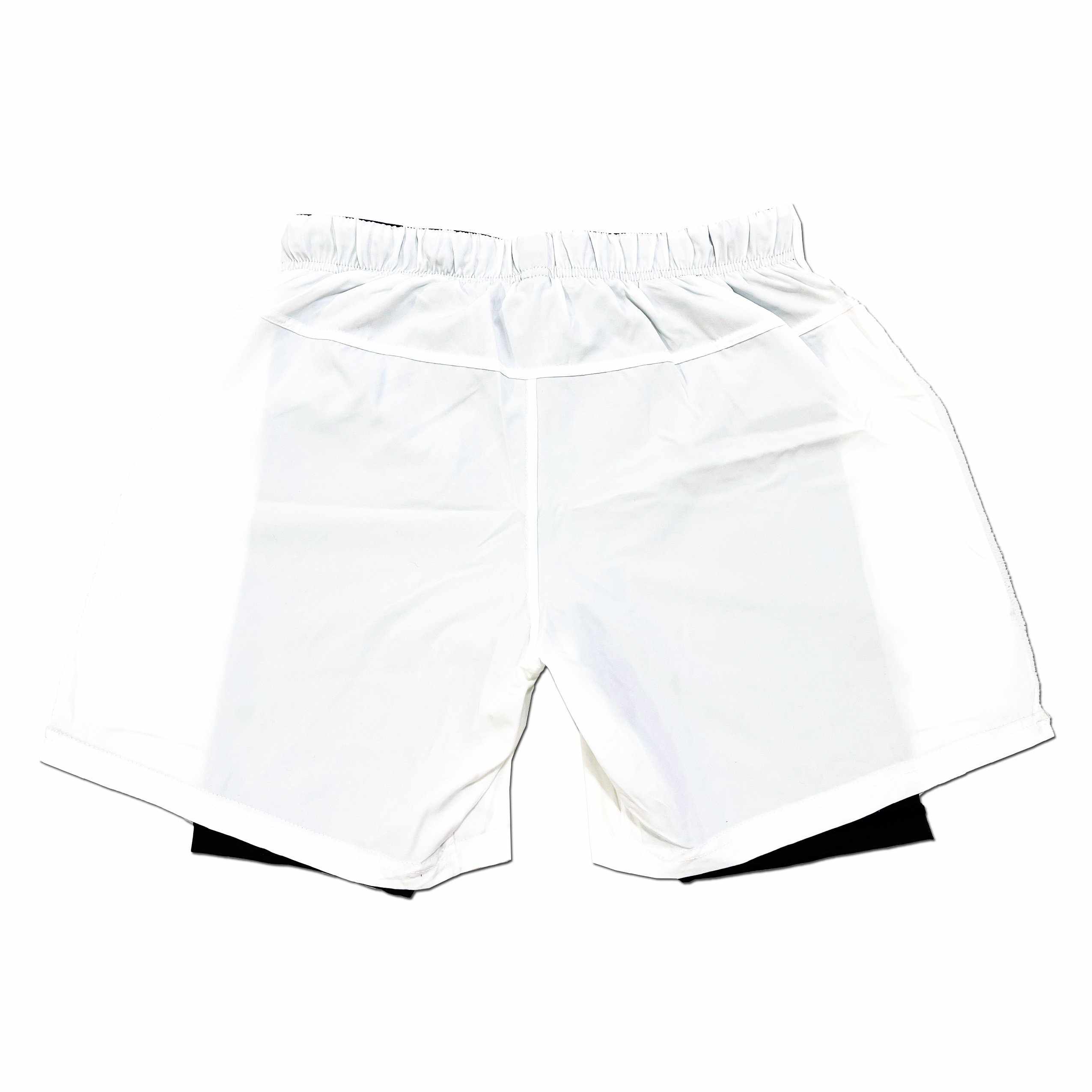 Dynasty Hybrid Competition Shorts (White)-Hybrid Shorts - Dynasty Clothing MMA