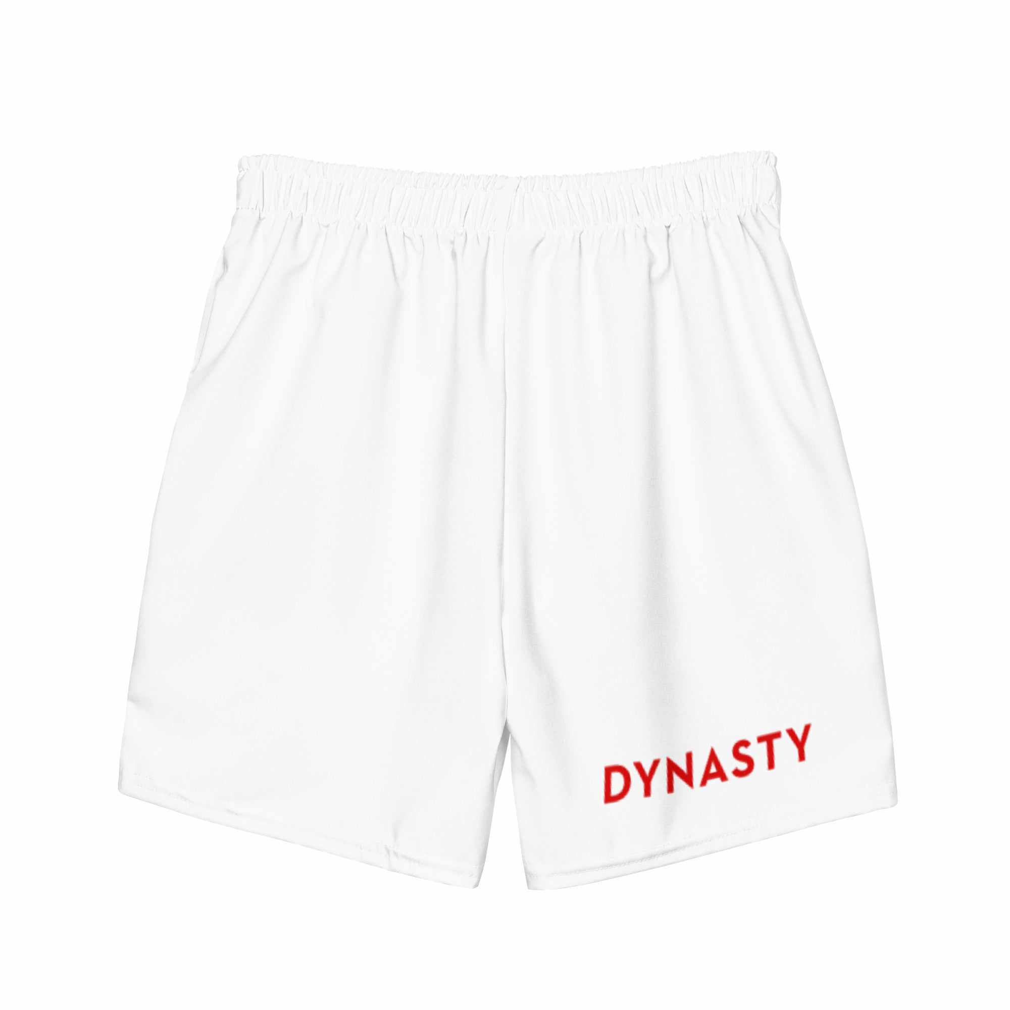 Dynasty Hybrid Emblem Board Shorts (White)-Hybrid Shorts - Dynasty Clothing MMA