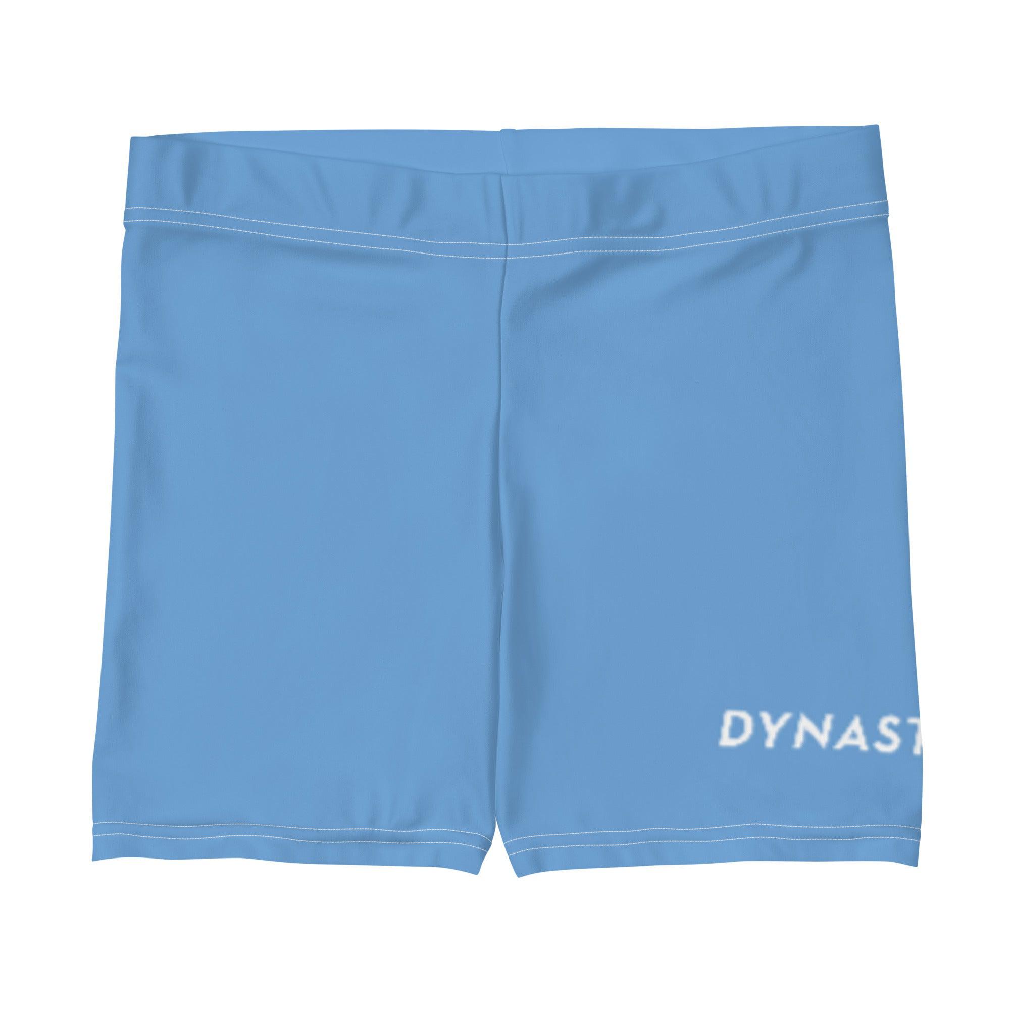 Dynasty Signature Women's Yoga Bike Shorts (Blue)-Compression Shorts - Dynasty Clothing MMA
