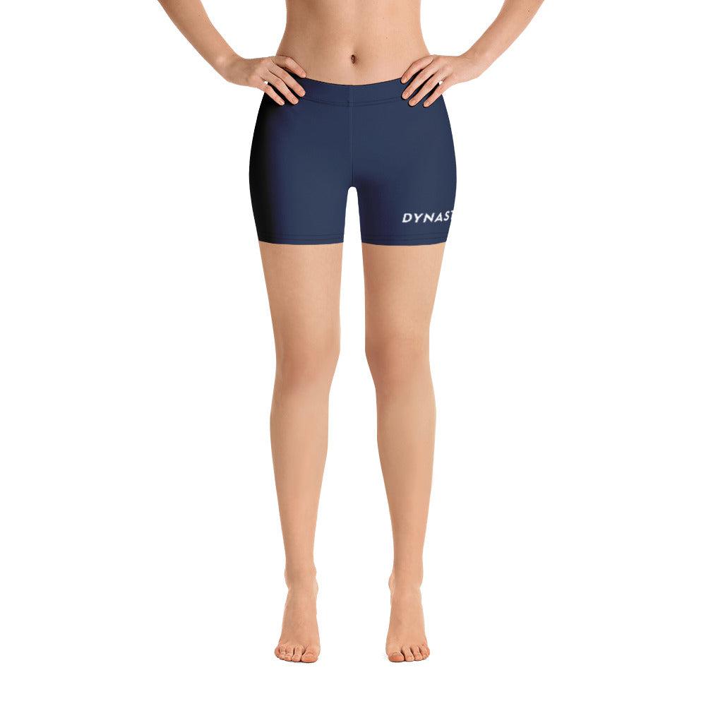 Dynasty Signature Women's Yoga Bike Shorts (Navy)-Compression Shorts - Dynasty Clothing MMA
