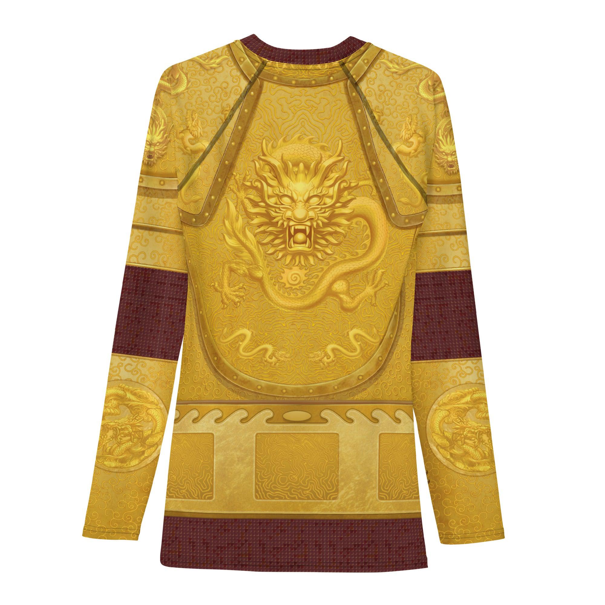 Emperor Golden Flower Rash Guard-Rash Guards - Dynasty Clothing MMA