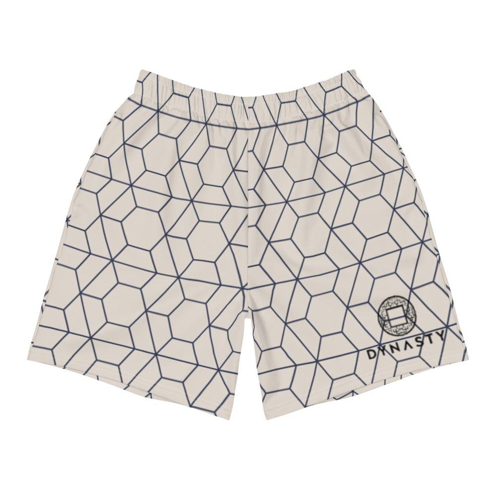 Geometric Active Training Workout Shorts (Beige)-Training Shorts - Dynasty Clothing MMA