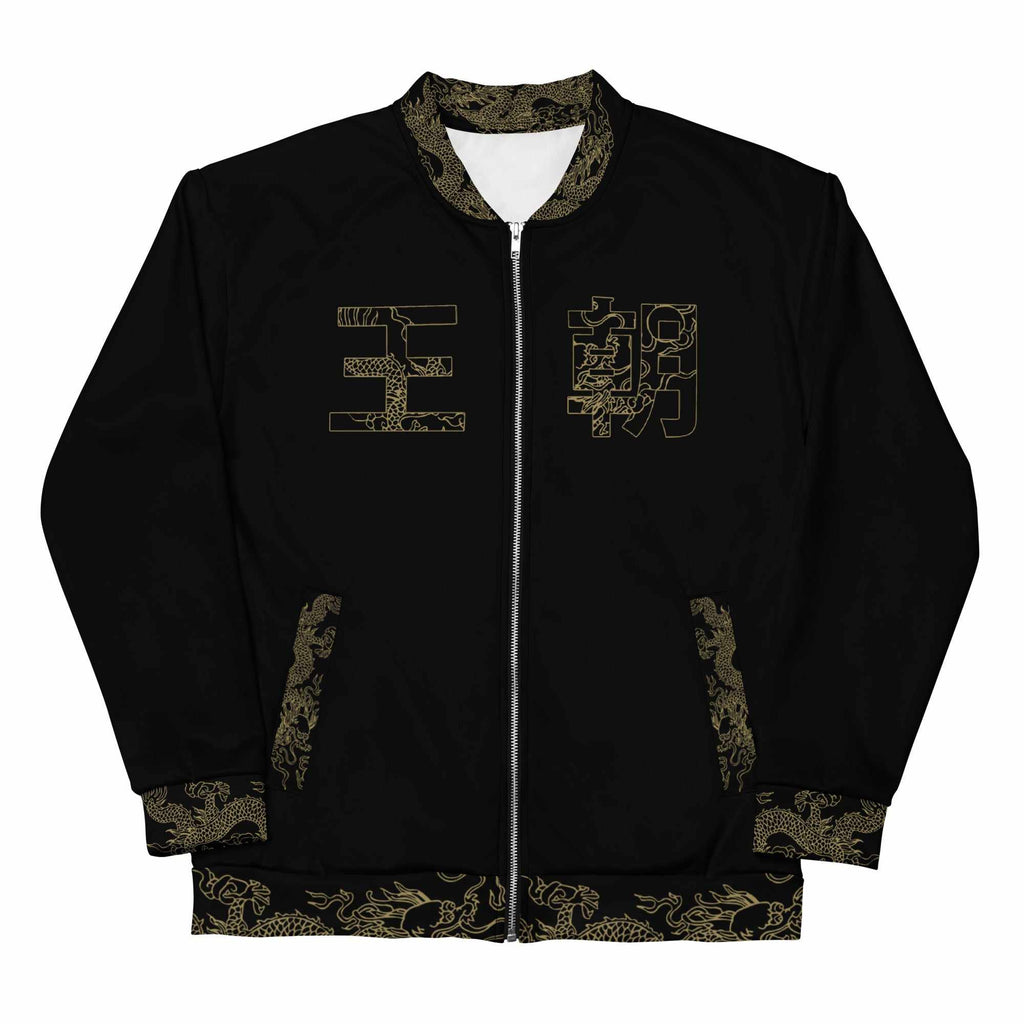 紅棍 Triad Enforcer Bomber Jacket (Black)-Bomber Jacket - Dynasty Clothing MMA