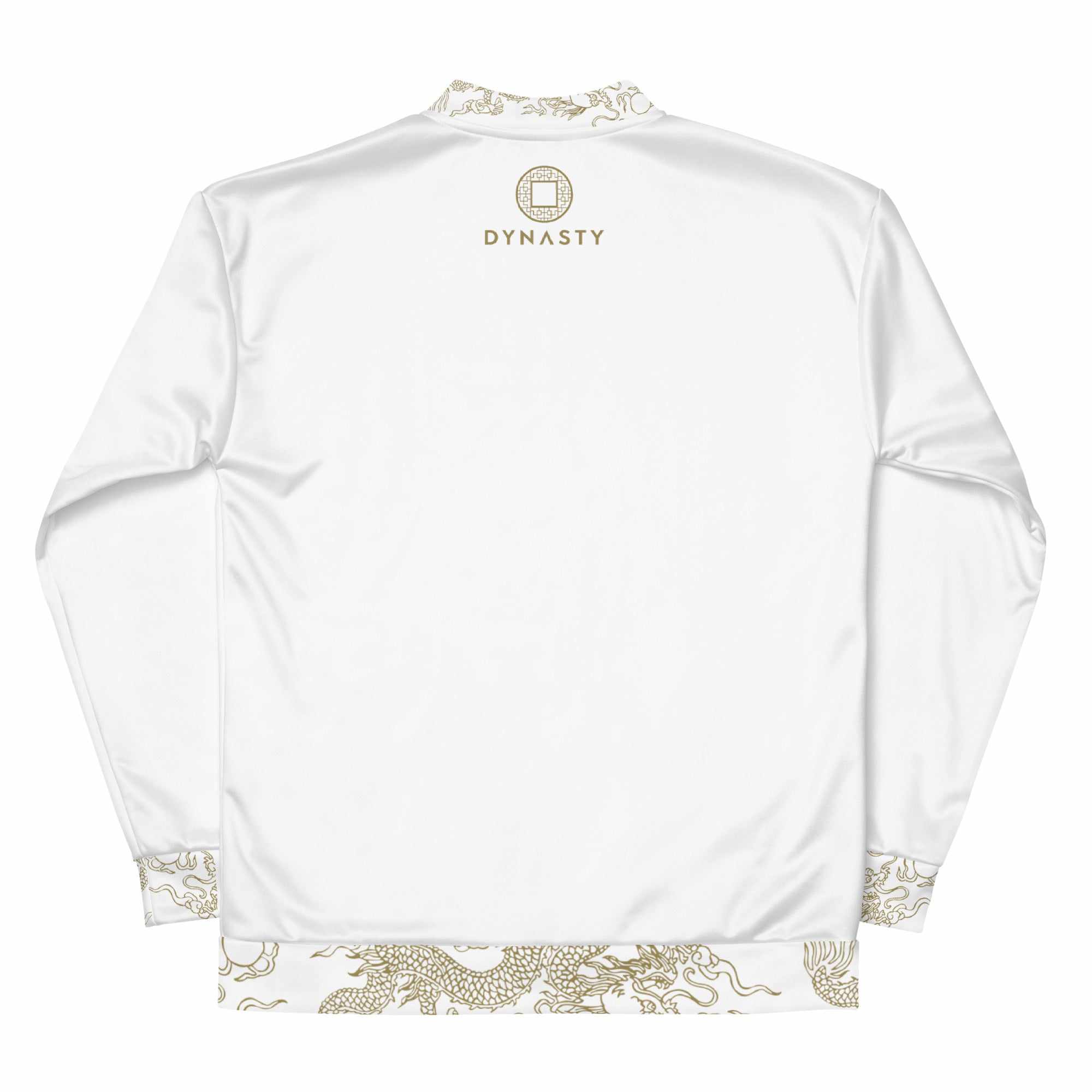 紅棍 Triad Enforcer Bomber Jacket (White)-Bomber Jacket - Dynasty Clothing MMA